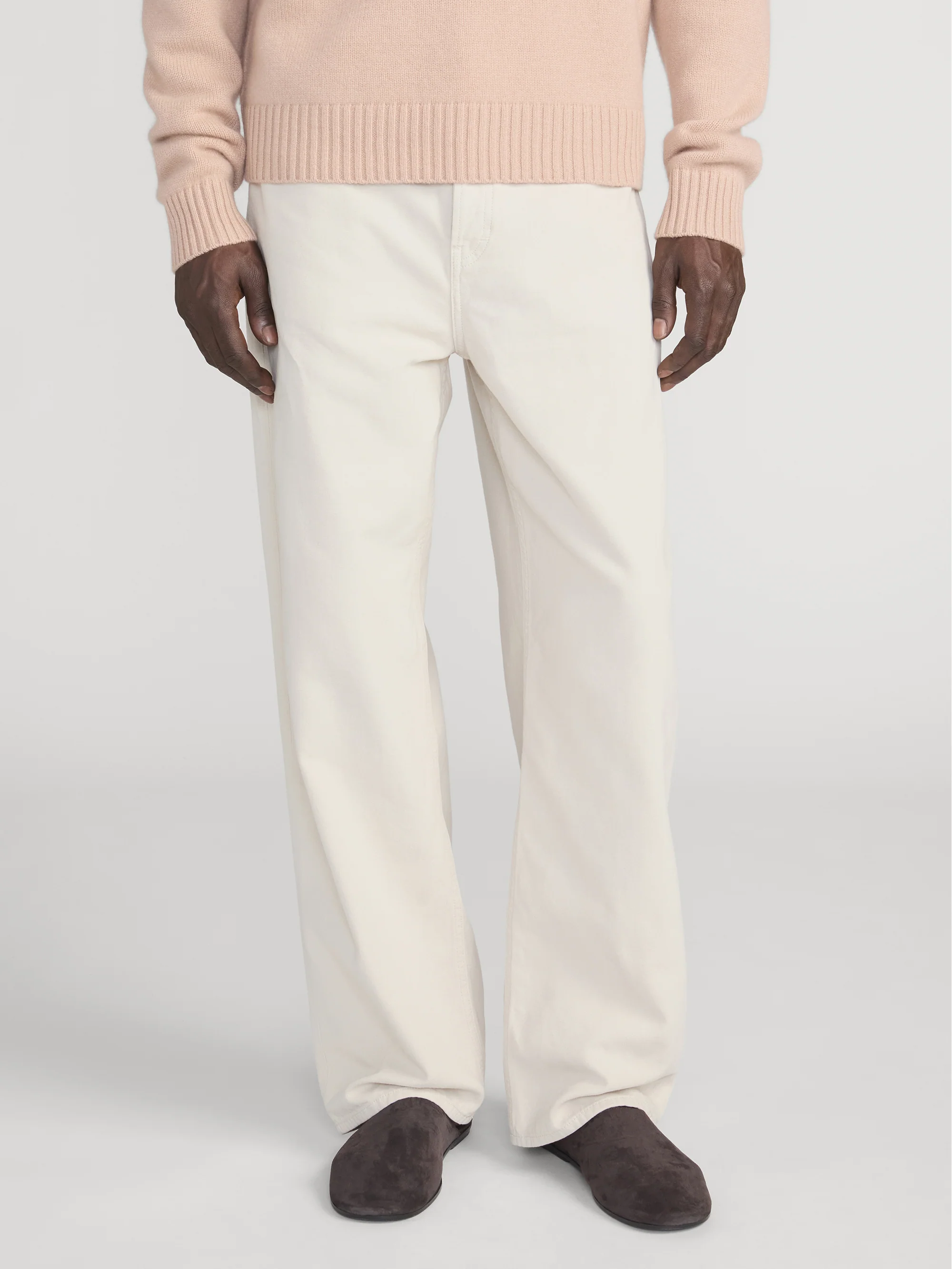 Canvas Baggy Jean -- Off White - Image 3