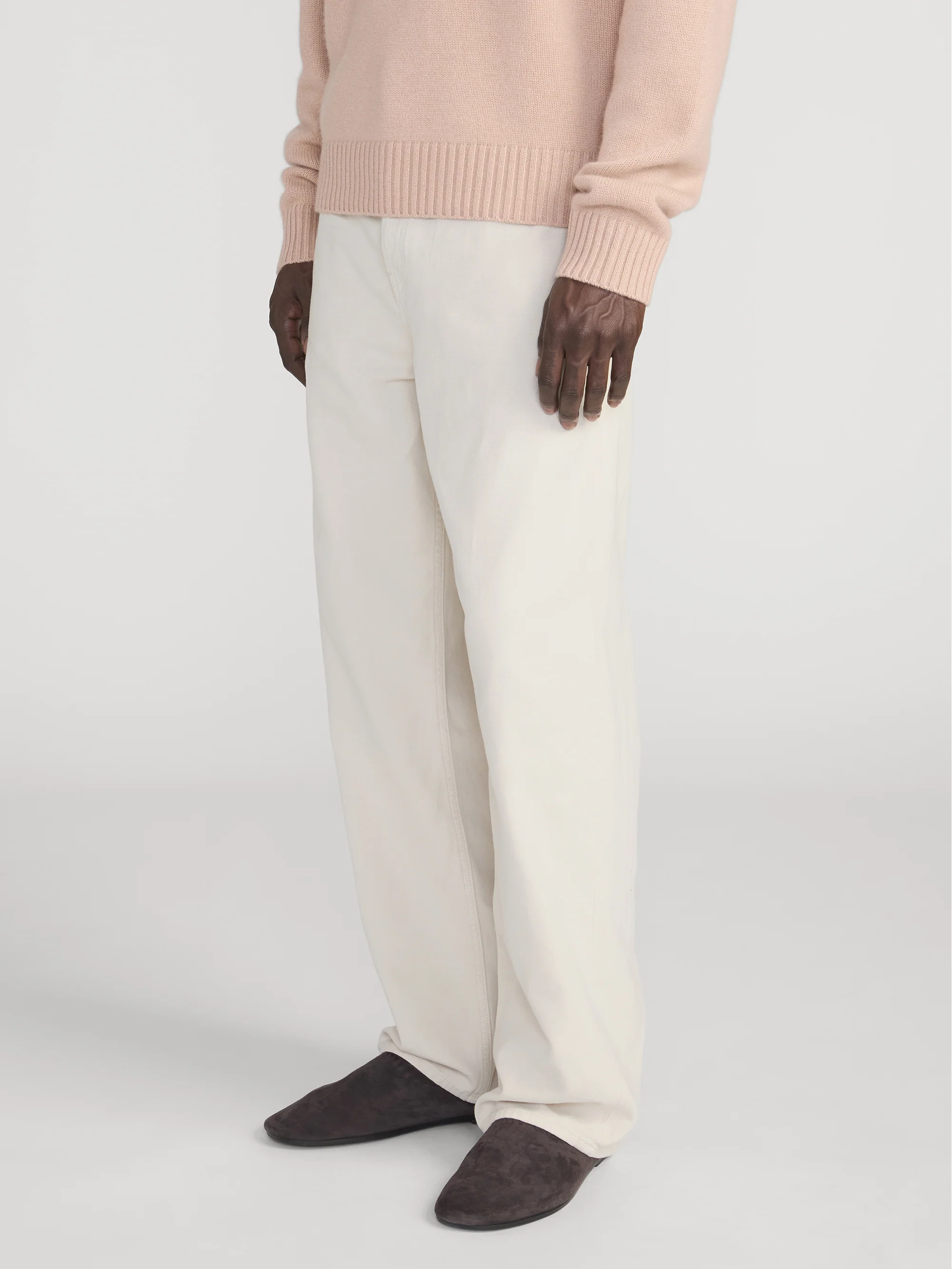 Canvas Baggy Jean -- Off White - Image 4