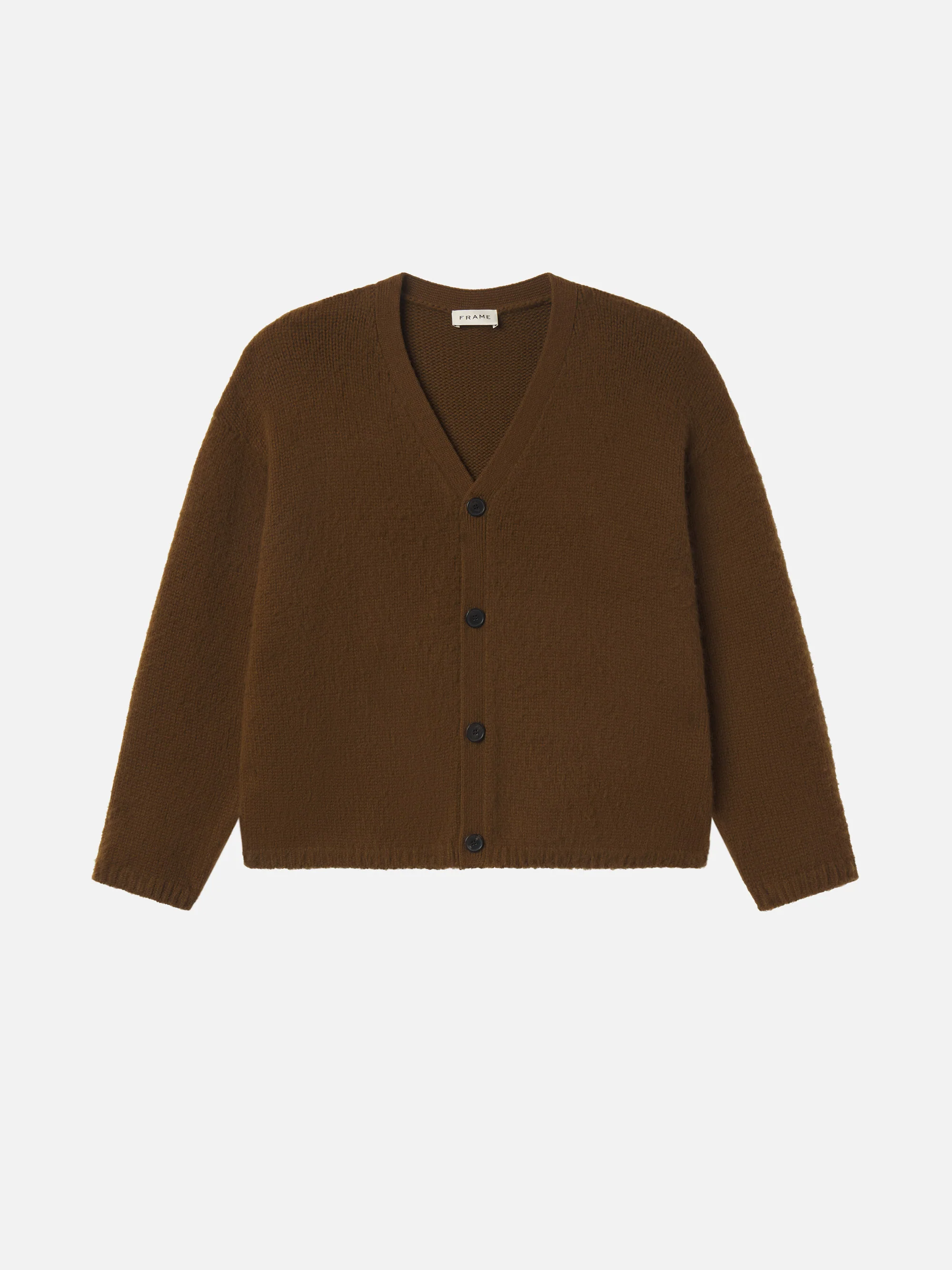 Brushed Cashmere Cardigan -- Caramel