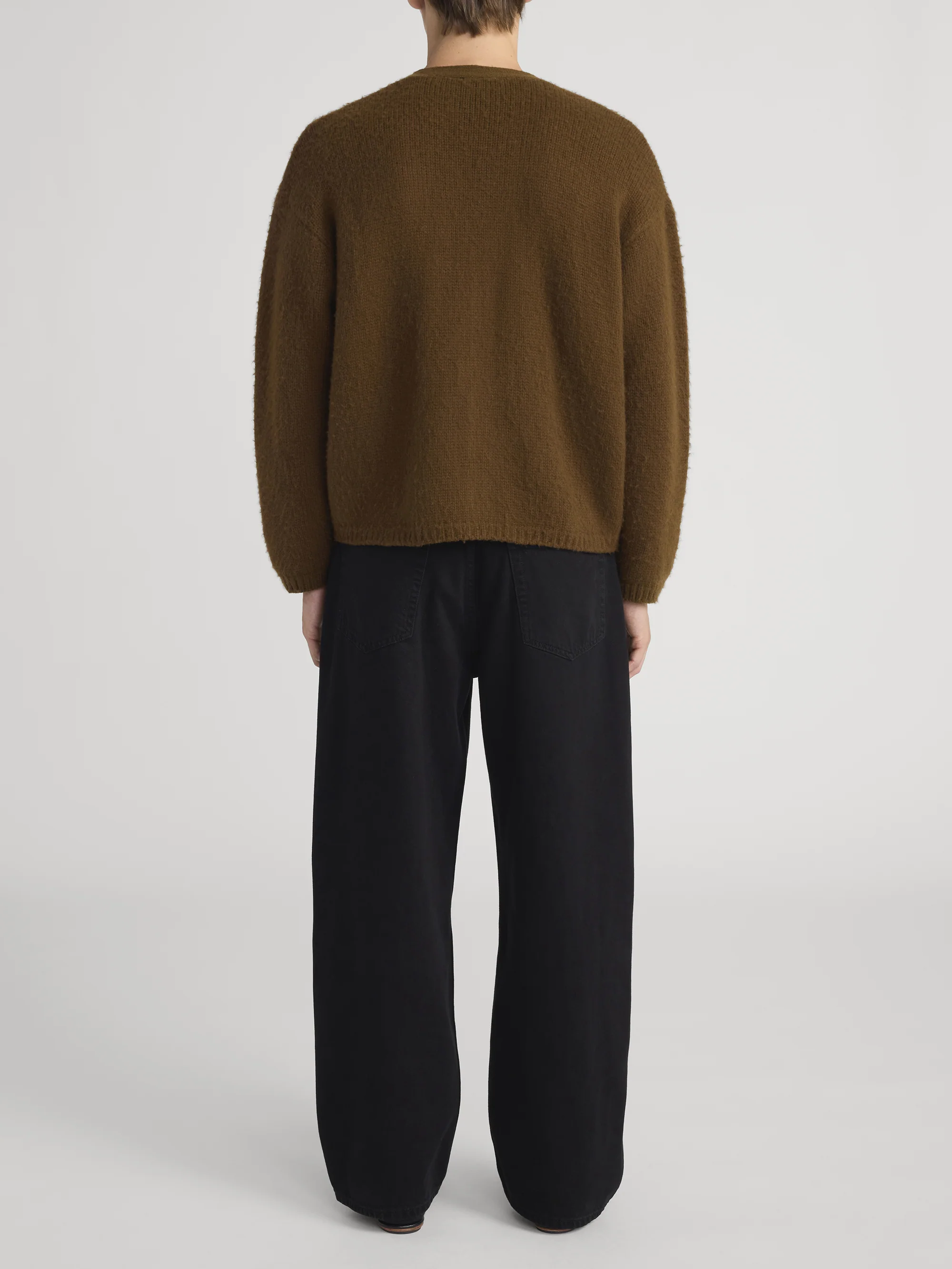 Brushed Cashmere Cardigan -- Caramel - Image 6