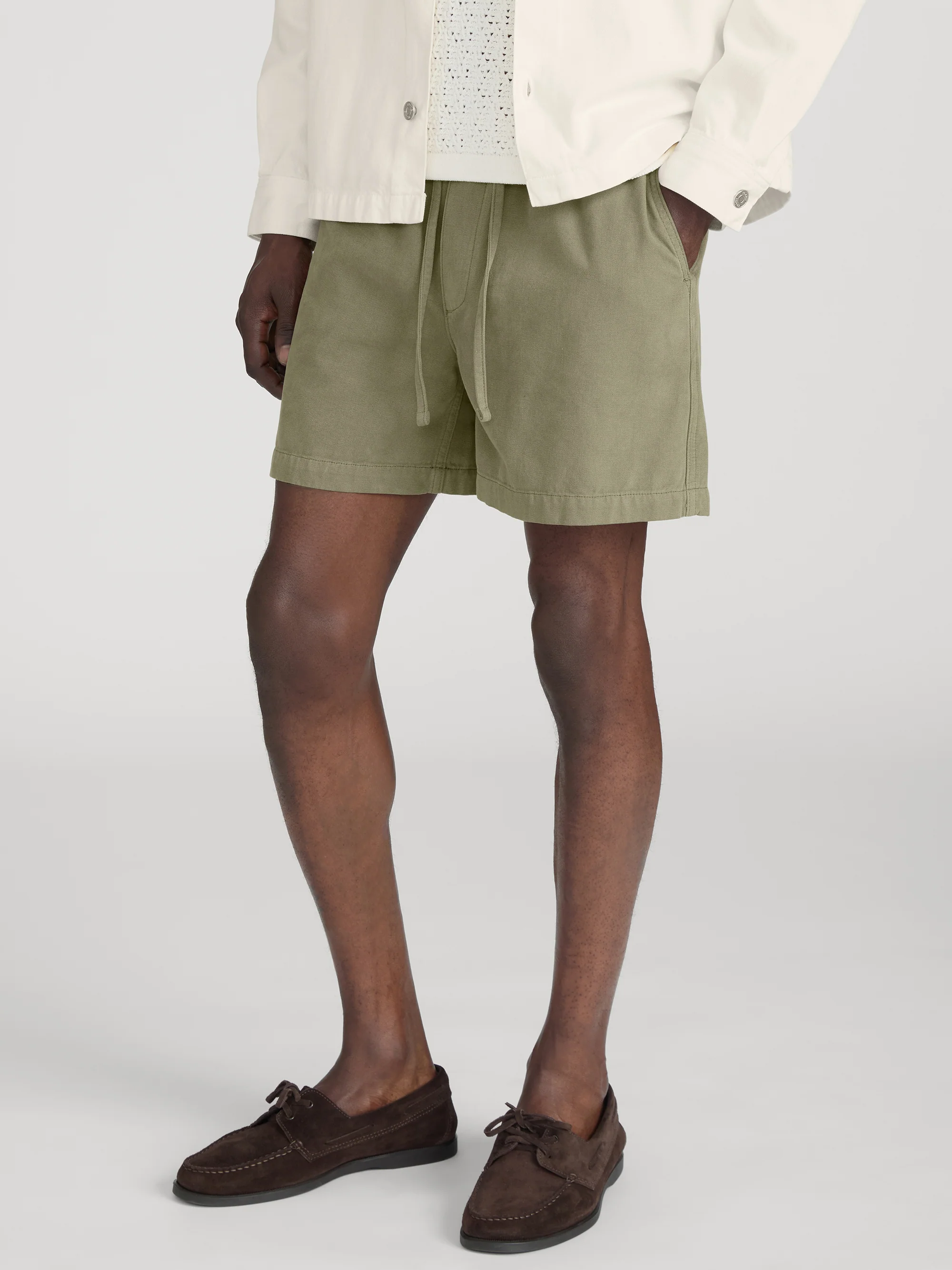 Canvas Shorts -- Military Khaki - Image 4