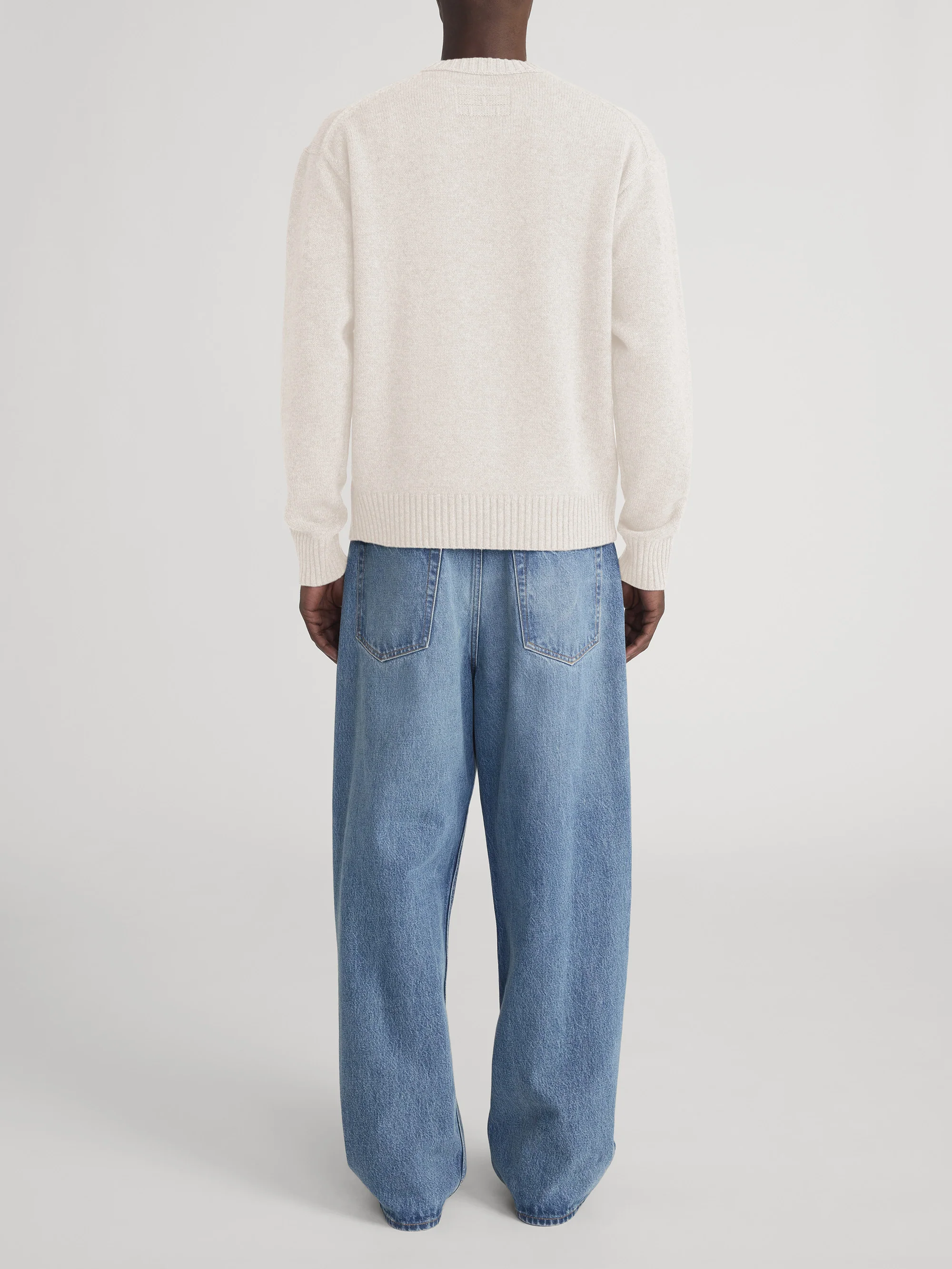 Cashmere Crewneck Sweater -- Cream - Image 6