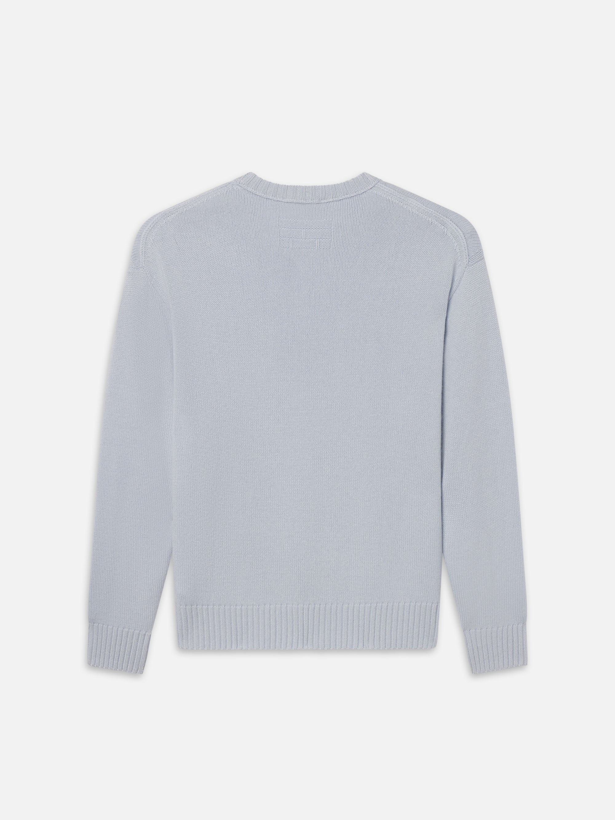 Cashmere Crewneck Sweater -- Pale Blue Heather - Image 3
