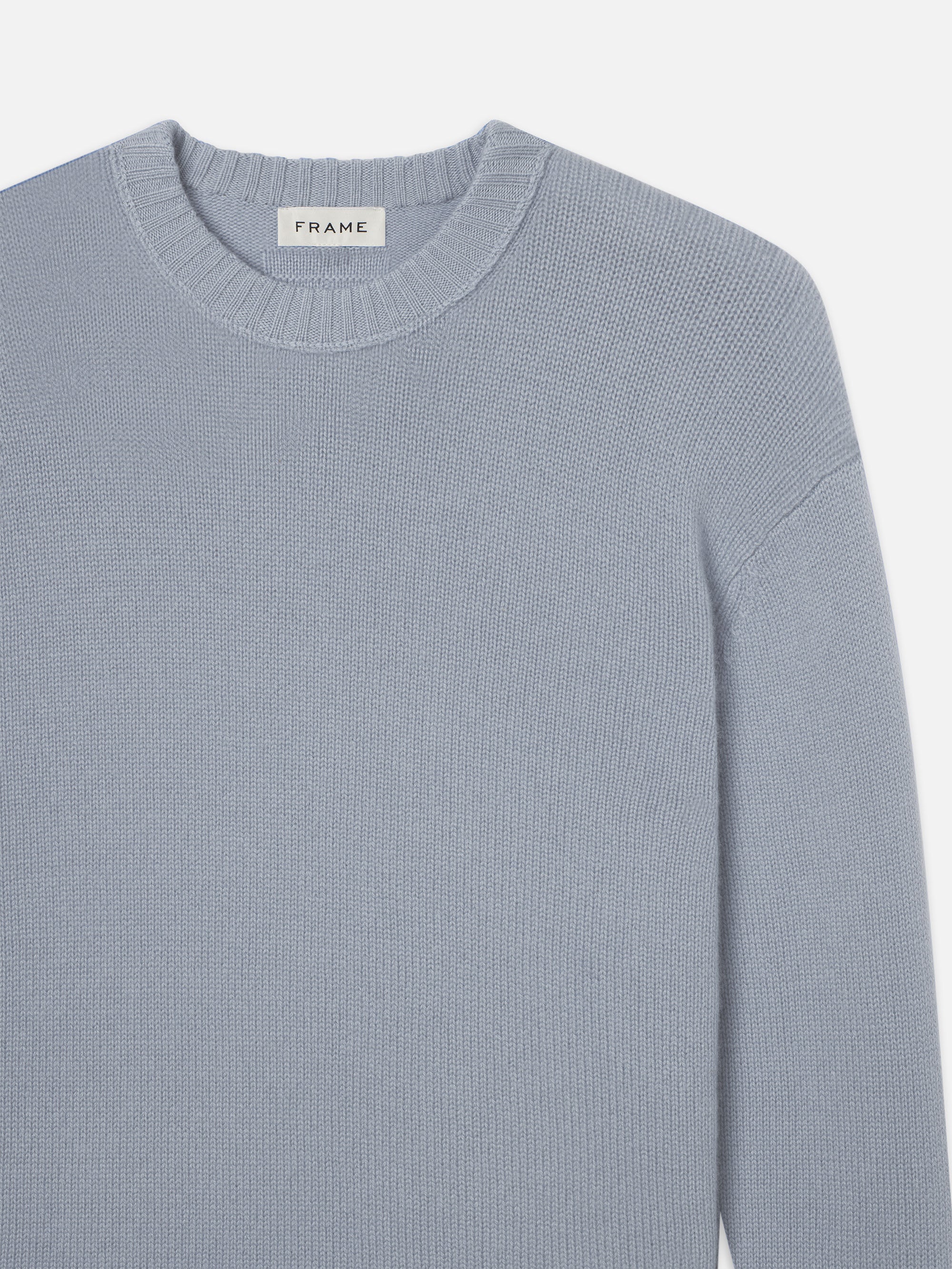 Cashmere Crewneck Sweater -- Smoky Blue - Image 4