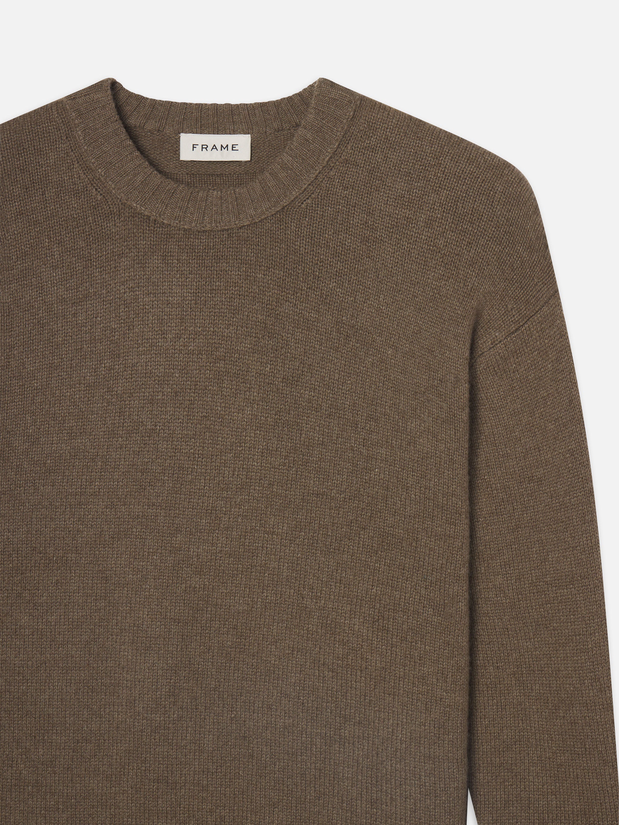 Cashmere Crewneck Sweater -- Soft Mocha - Image 3