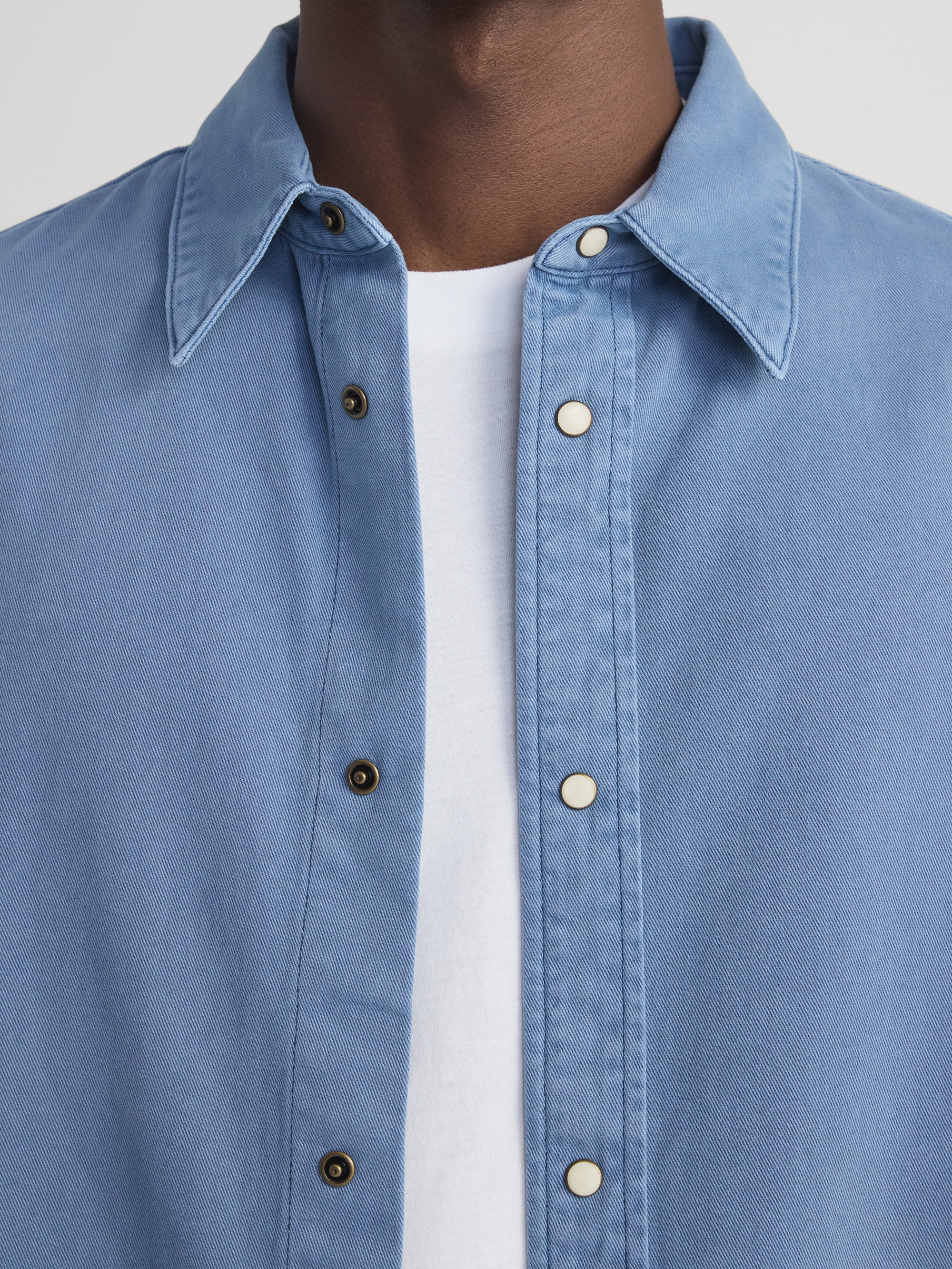 Classic Cotton Shirt -- Slate Blue - Image 4