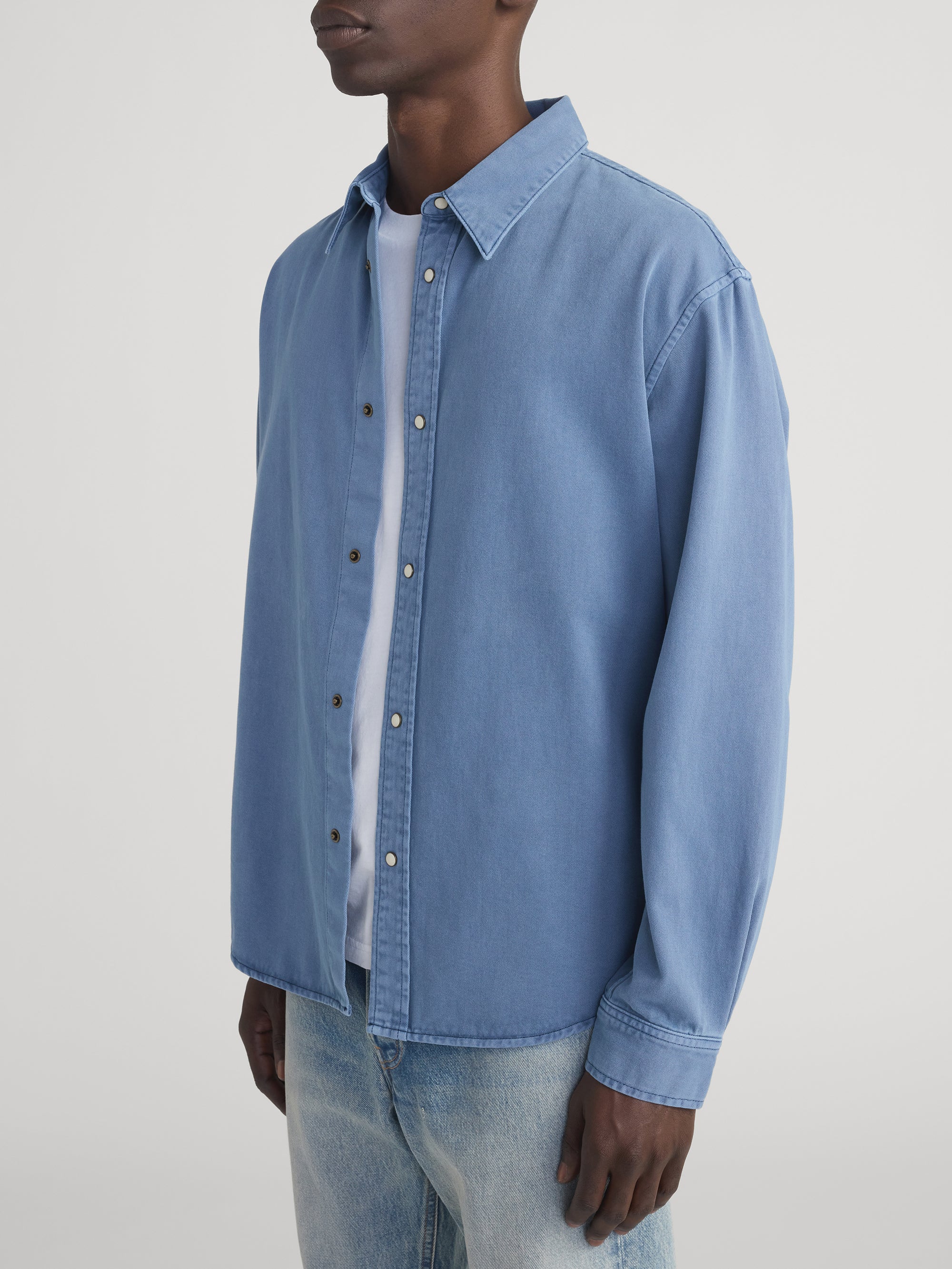 Classic Cotton Shirt -- Slate Blue - Image 5