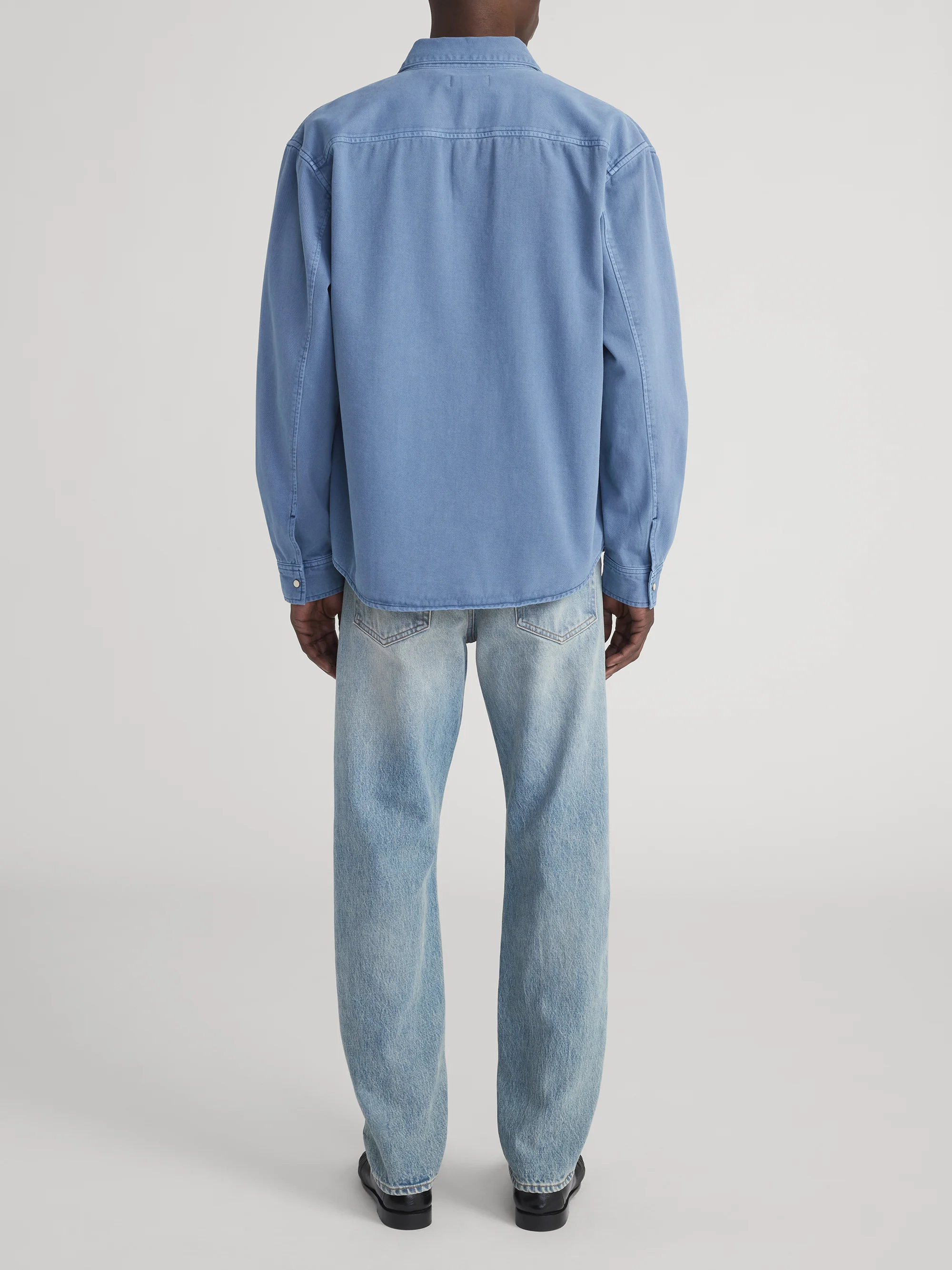 Classic Cotton Shirt -- Slate Blue - Image 6