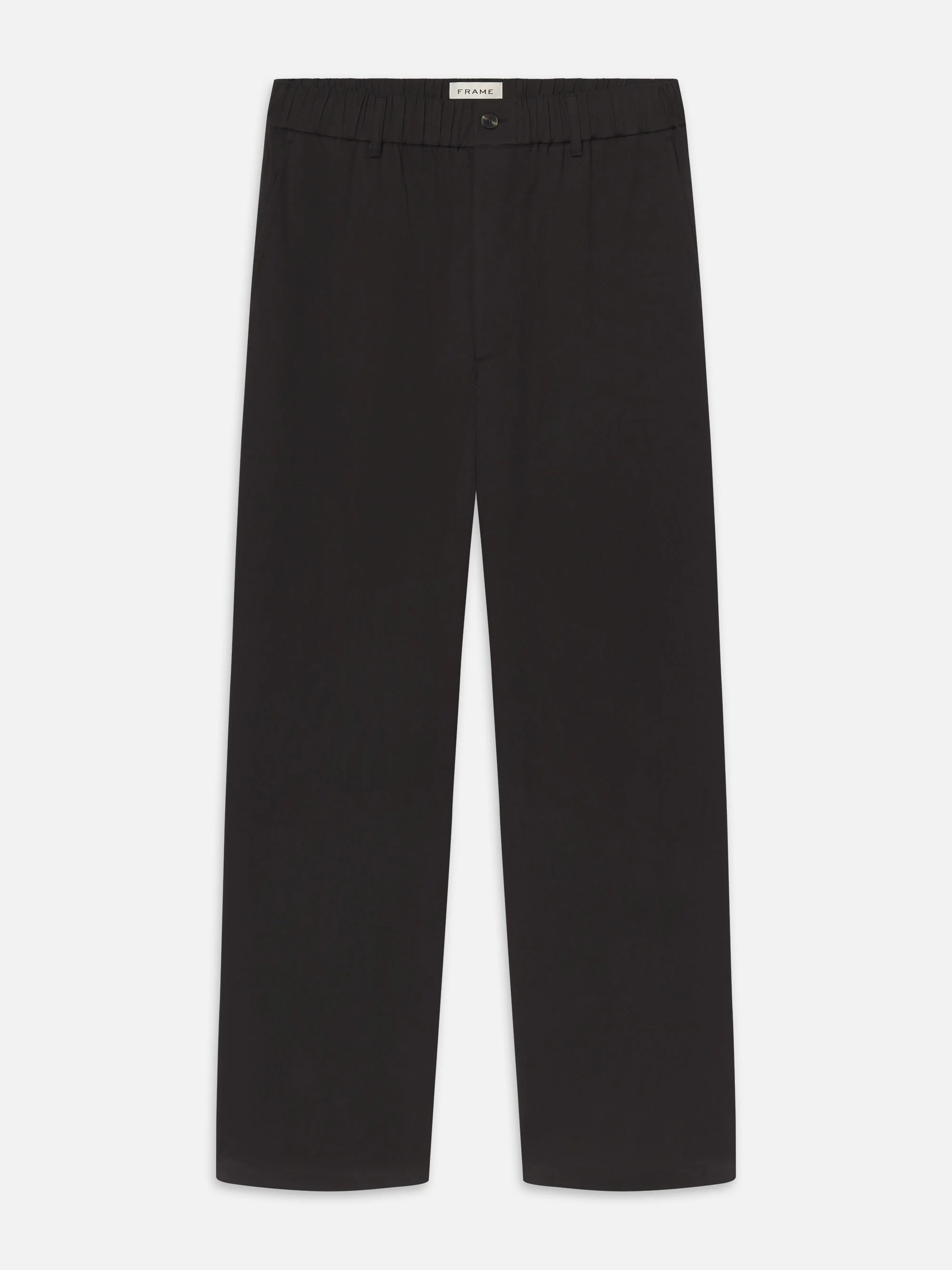 Relaxed Cotton Trousers -- Washed Black