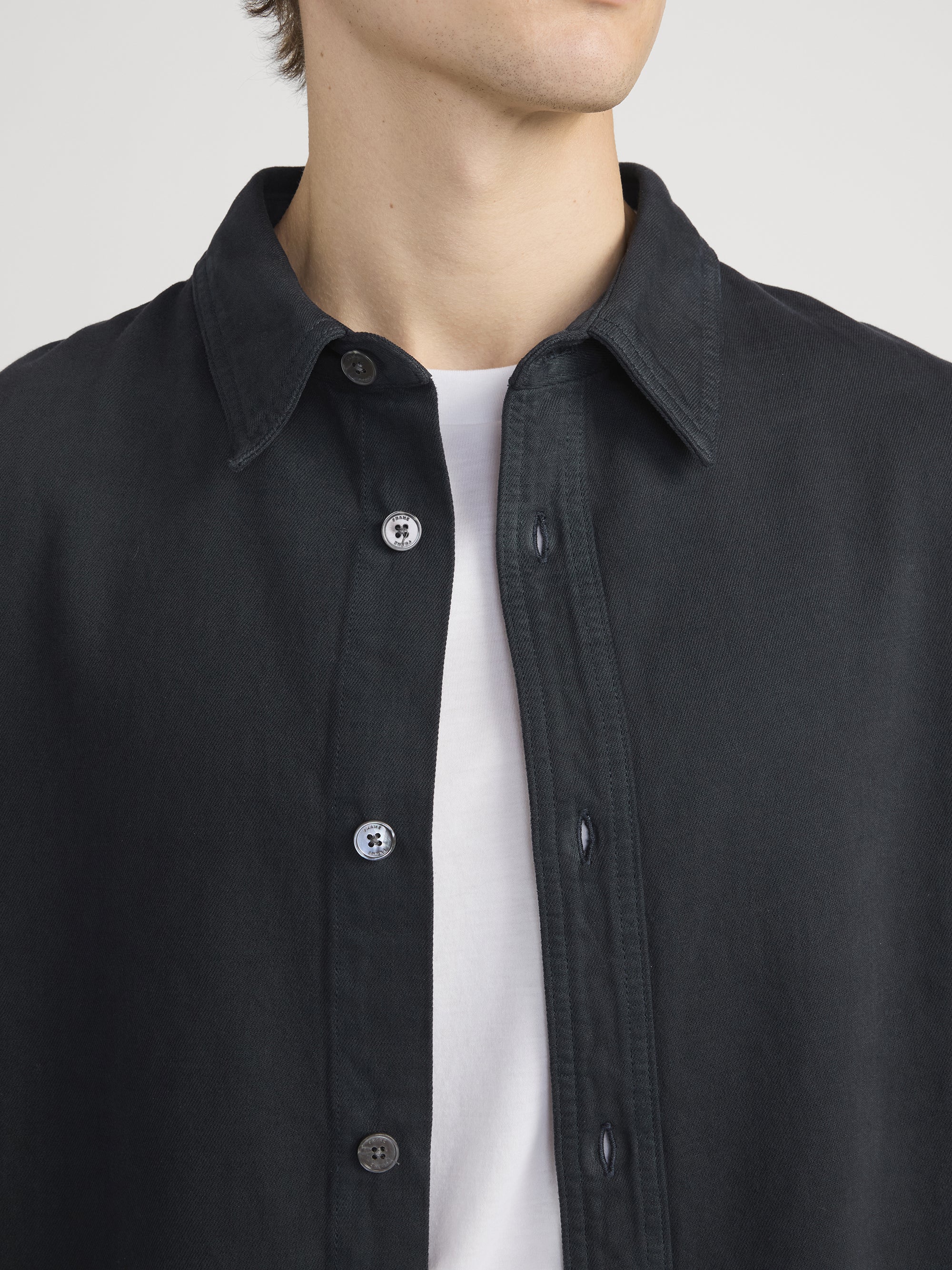 Denim Overshirt -- Dark Navy - Image 5