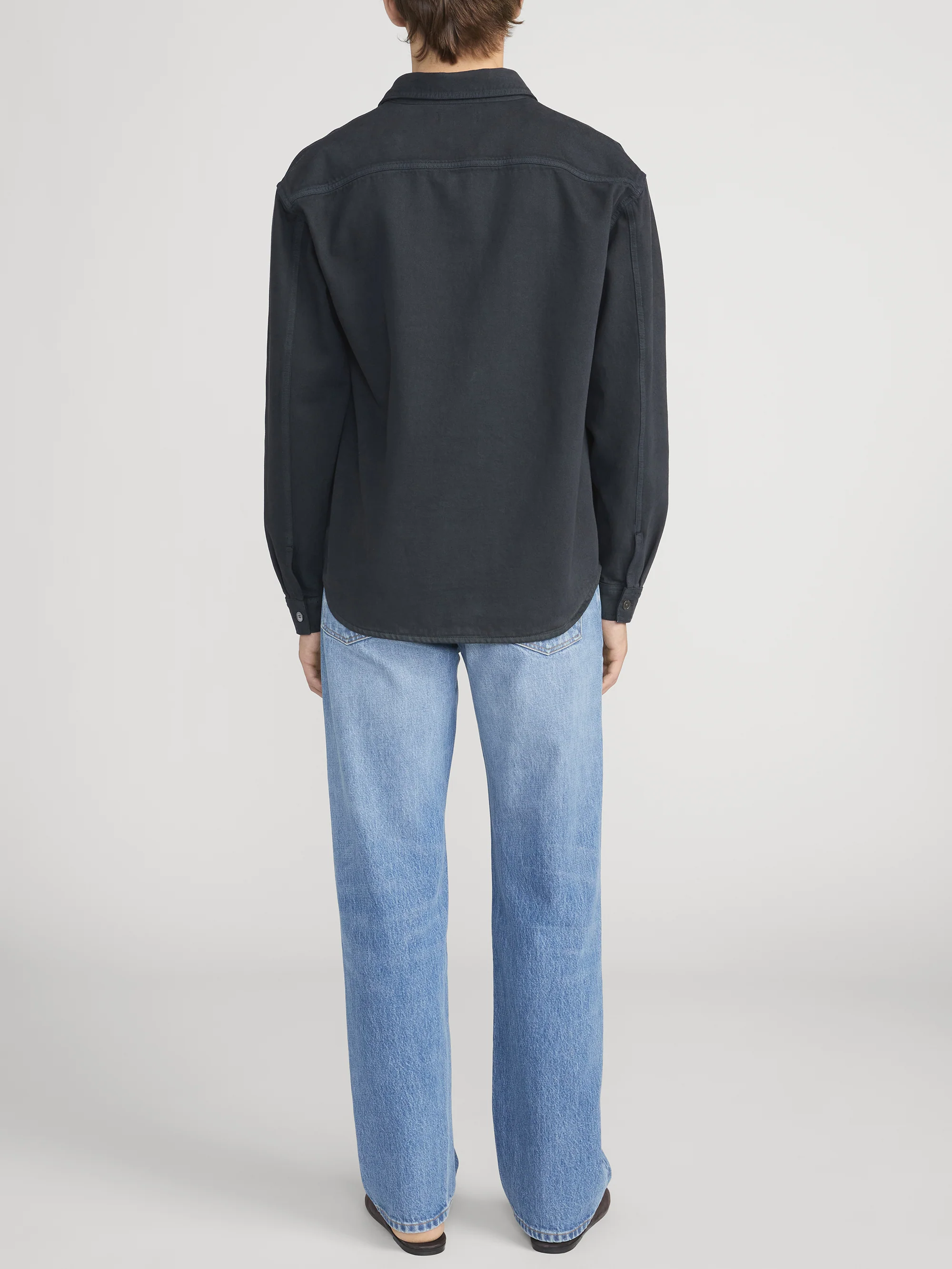 Denim Overshirt -- Dark Navy - Image 6