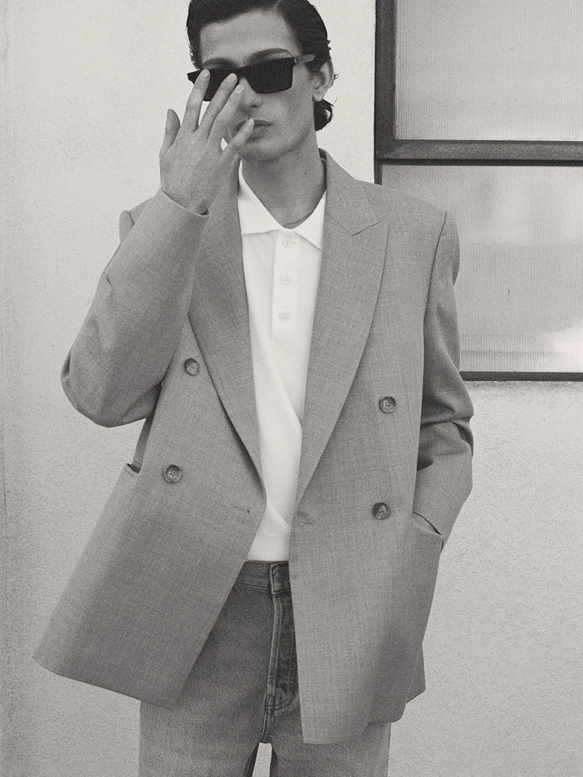 Double Breasted Blazer -- Vintage Khaki - Image 2