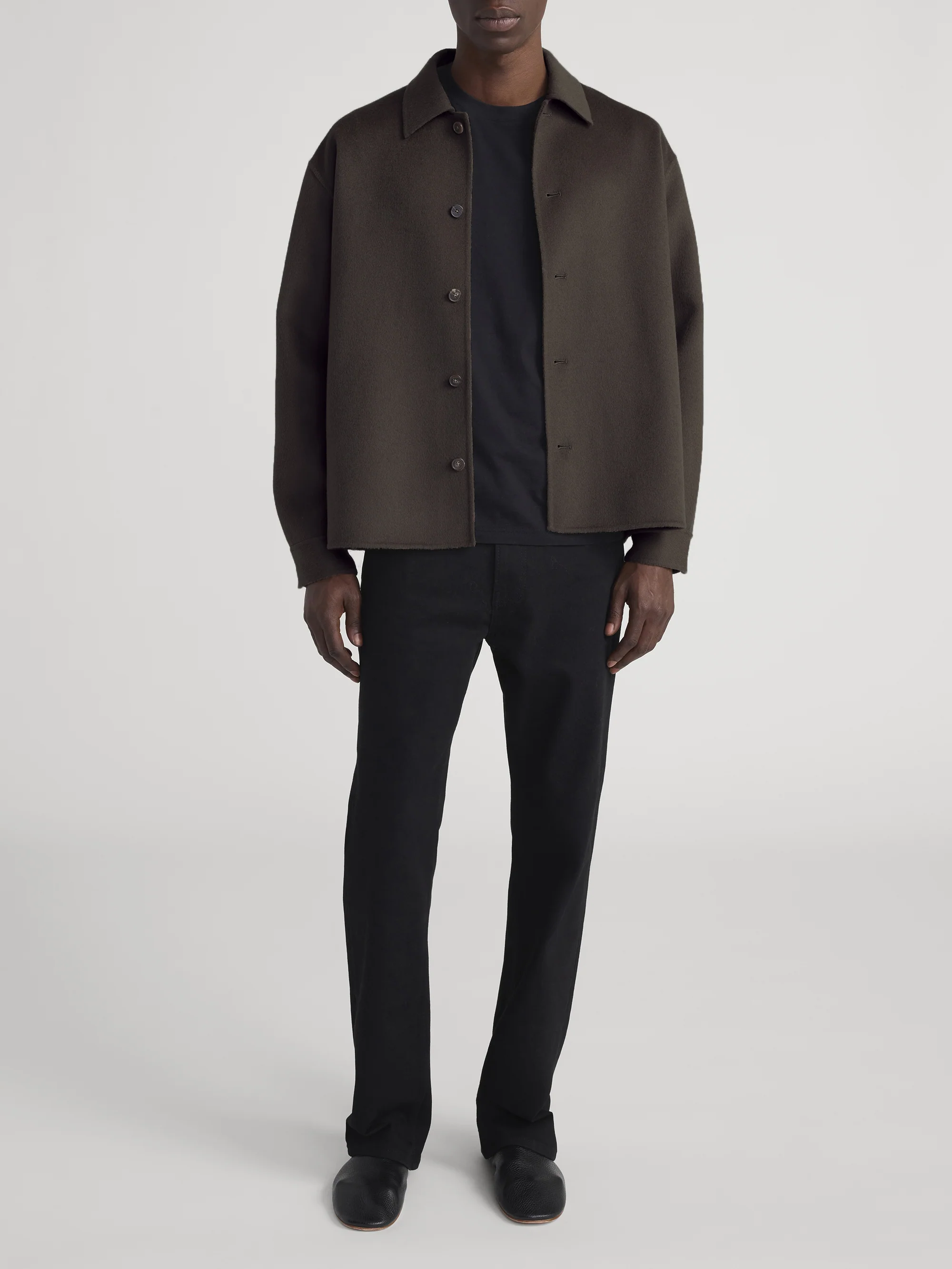 Double Face Shirt Jacket -- Mocha - Image 2