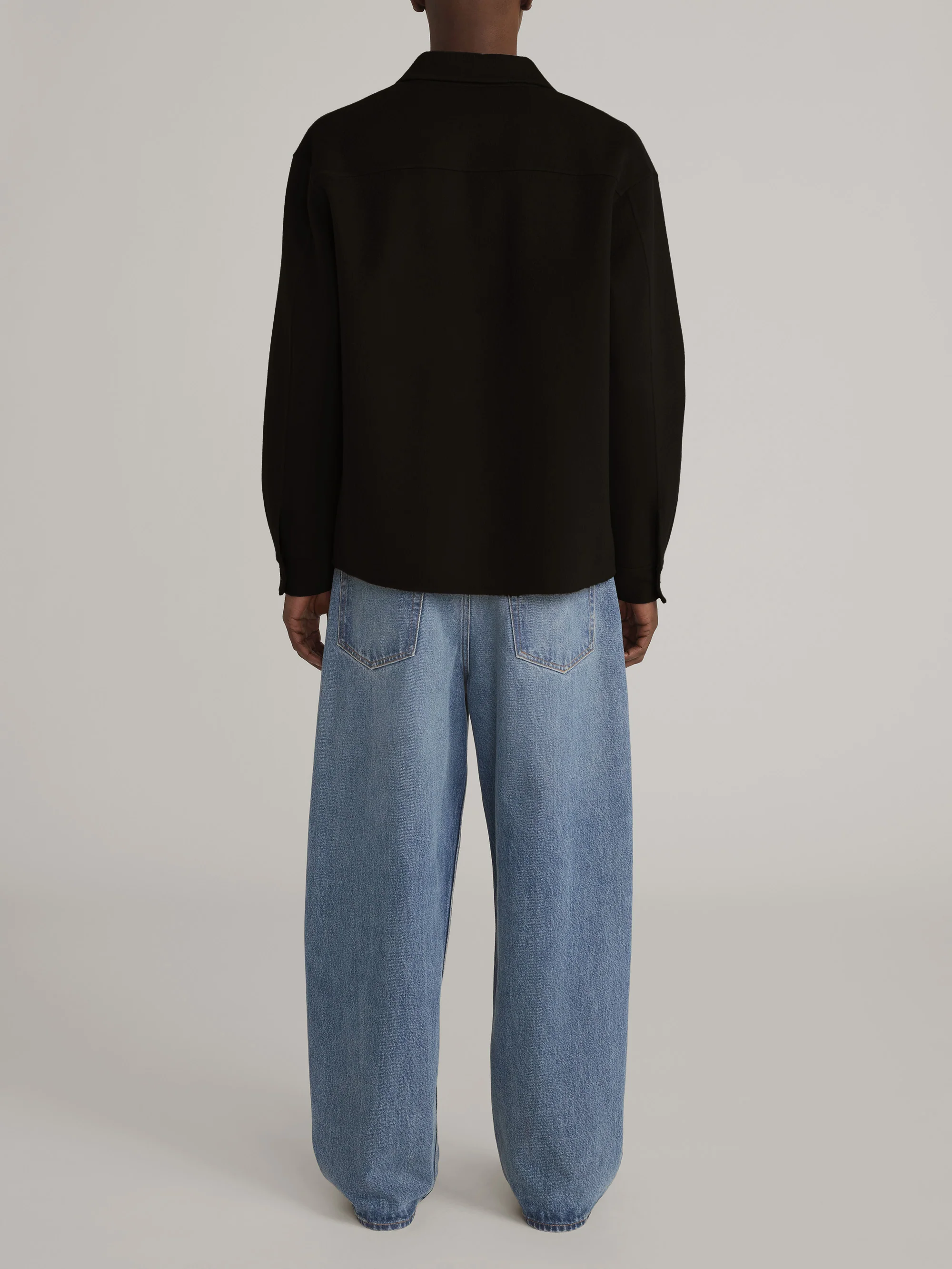 Double Face Wool Trucker -- Black - Image 6