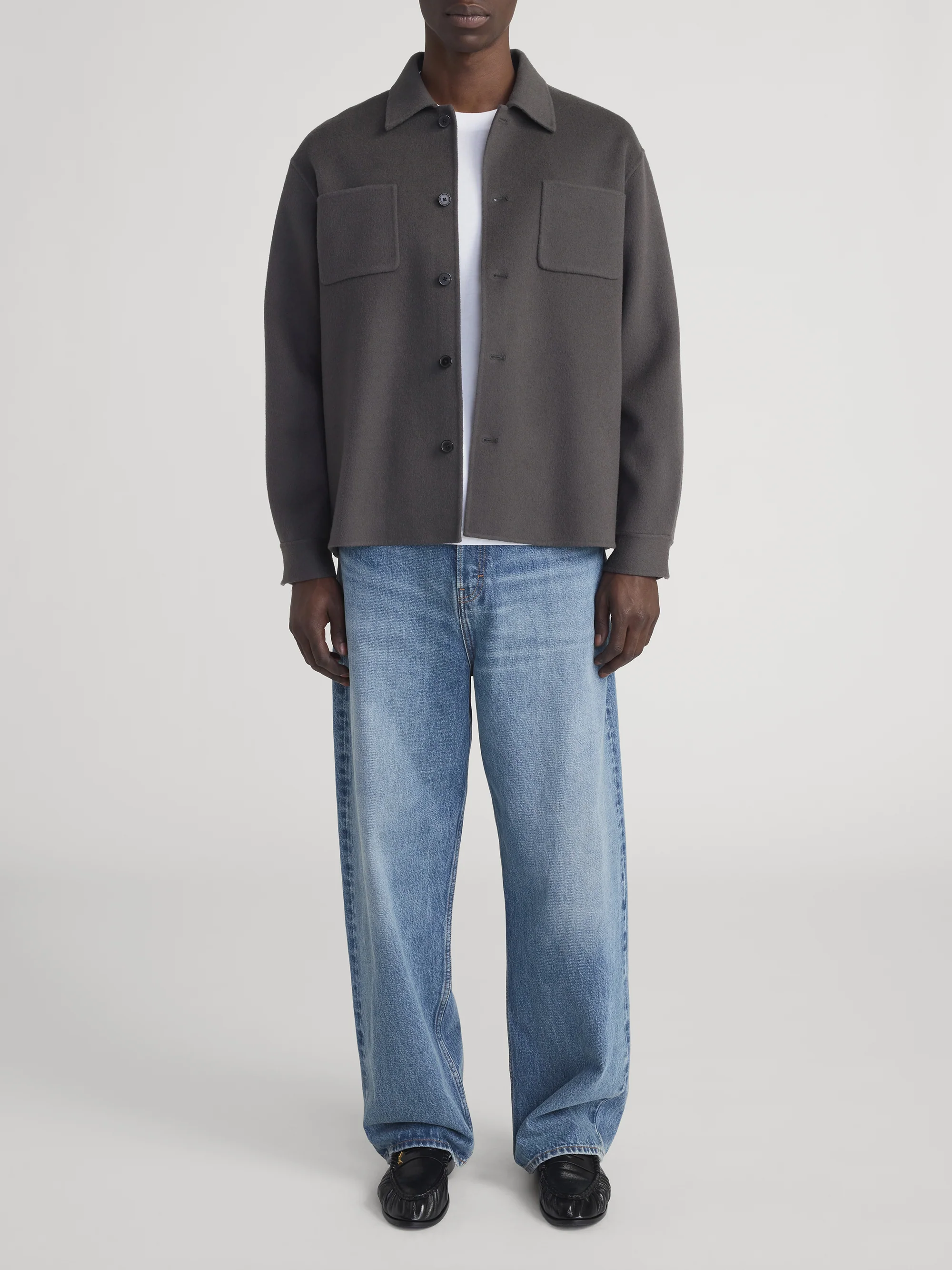 Double Face Wool Trucker -- Grey - Image 2