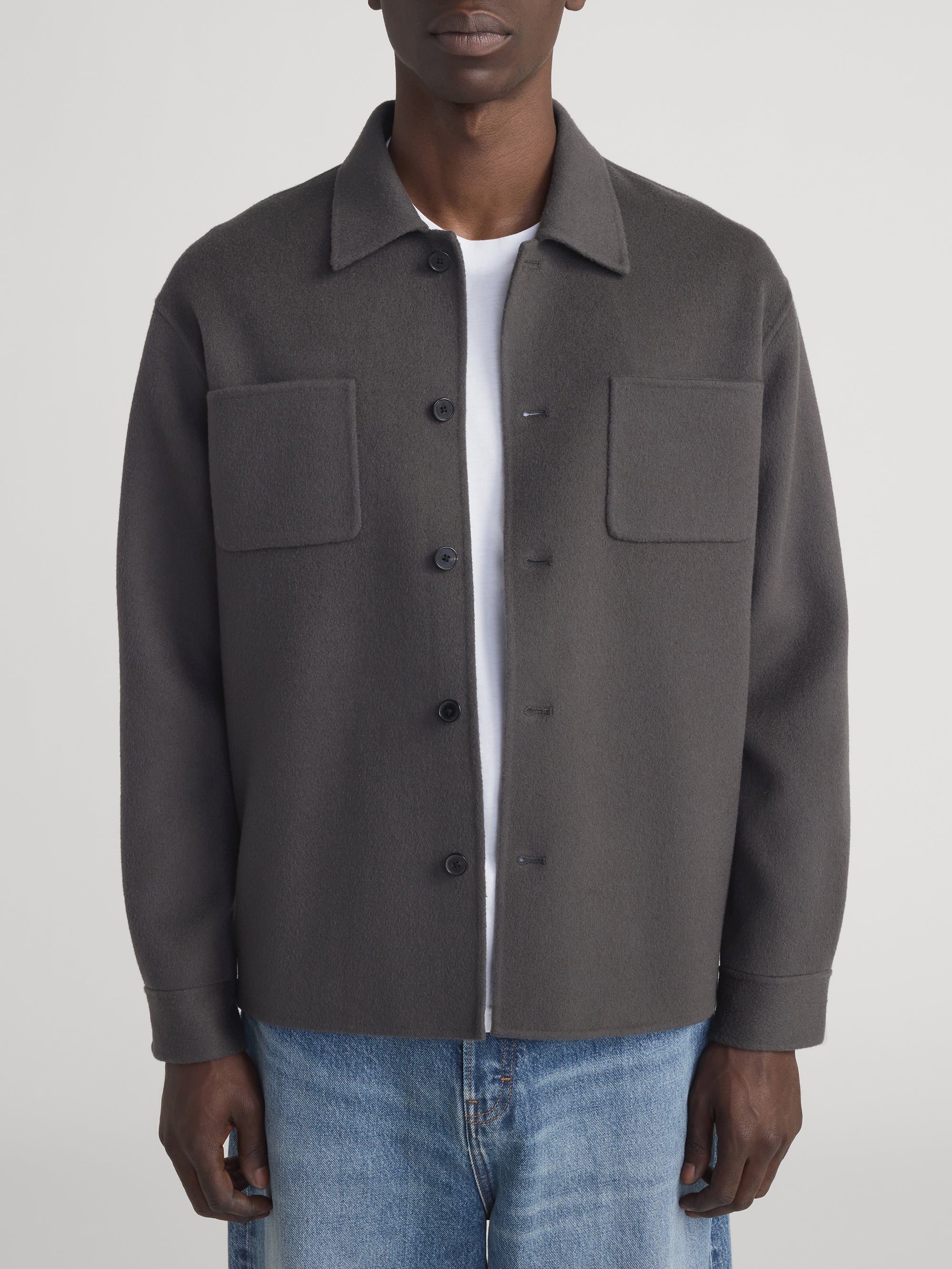 Double Face Wool Trucker -- Grey - Image 3