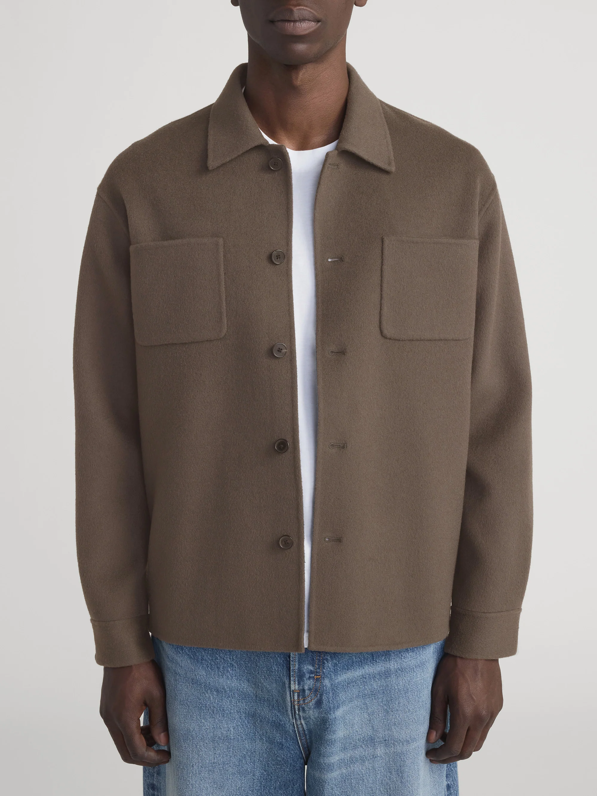 Double Face Wool Trucker -- Mocha - Image 3