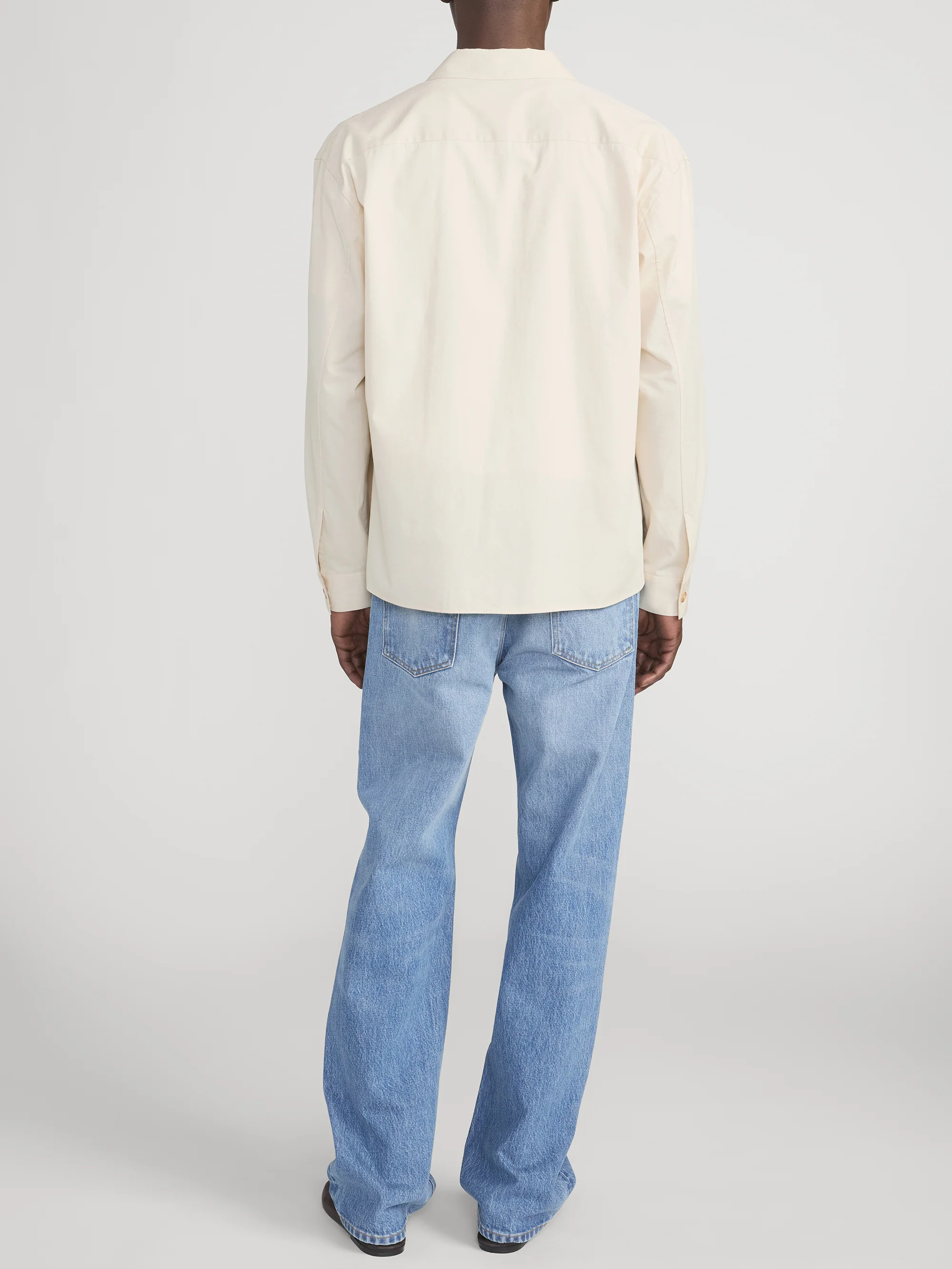 Double Pocket Overshirt -- Light Beige - Image 6