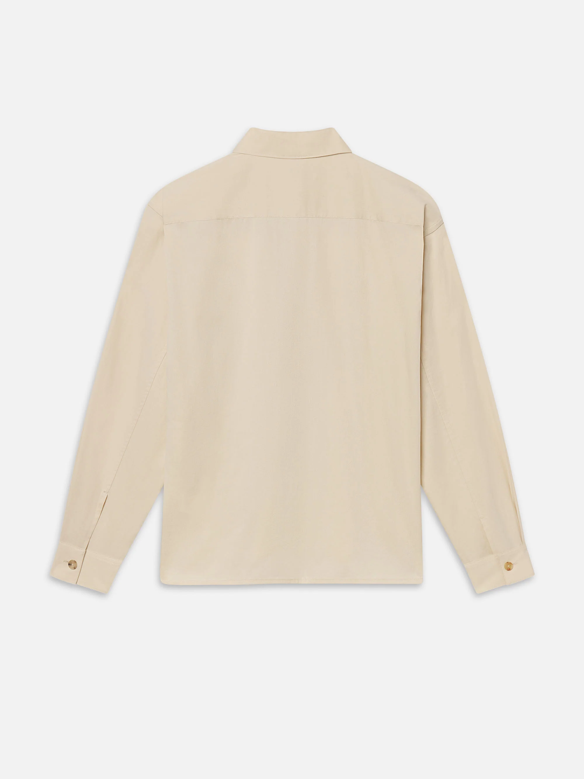 Double Pocket Overshirt -- Light Beige - Image 9