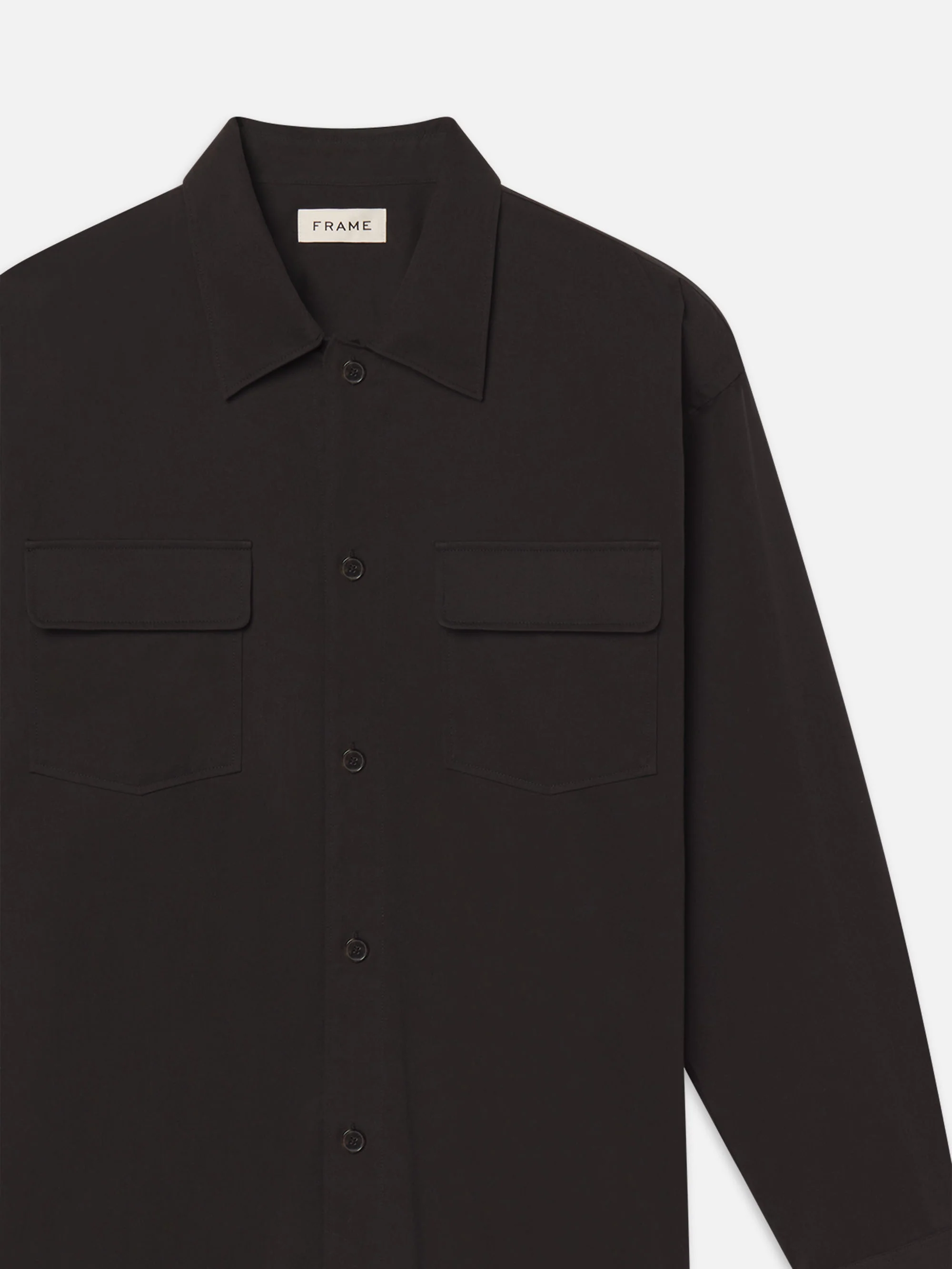 Double Pocket Overshirt -- Washed Black - Image 2