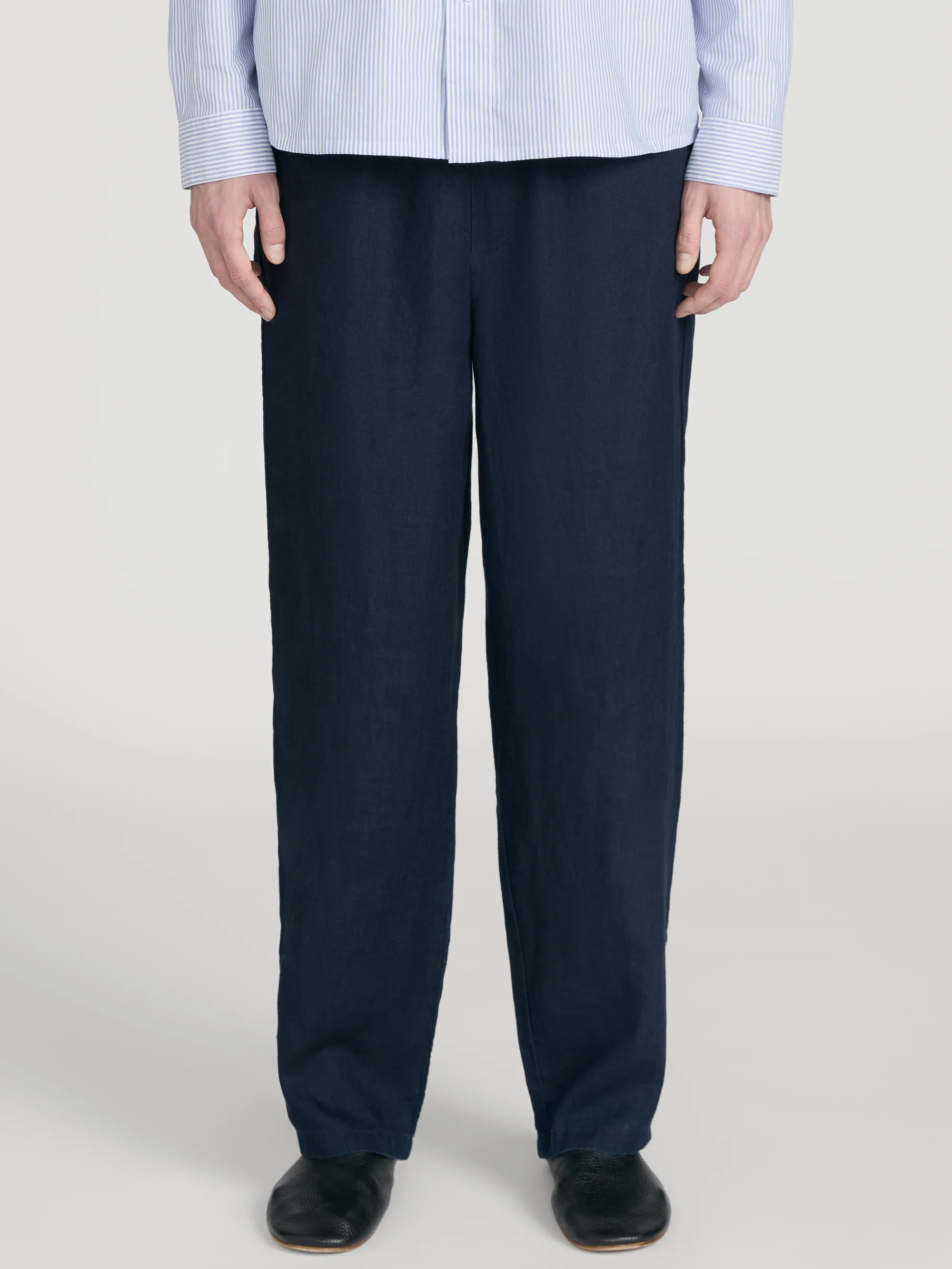 Drawstring Linen Pants -- Rinse - Image 3