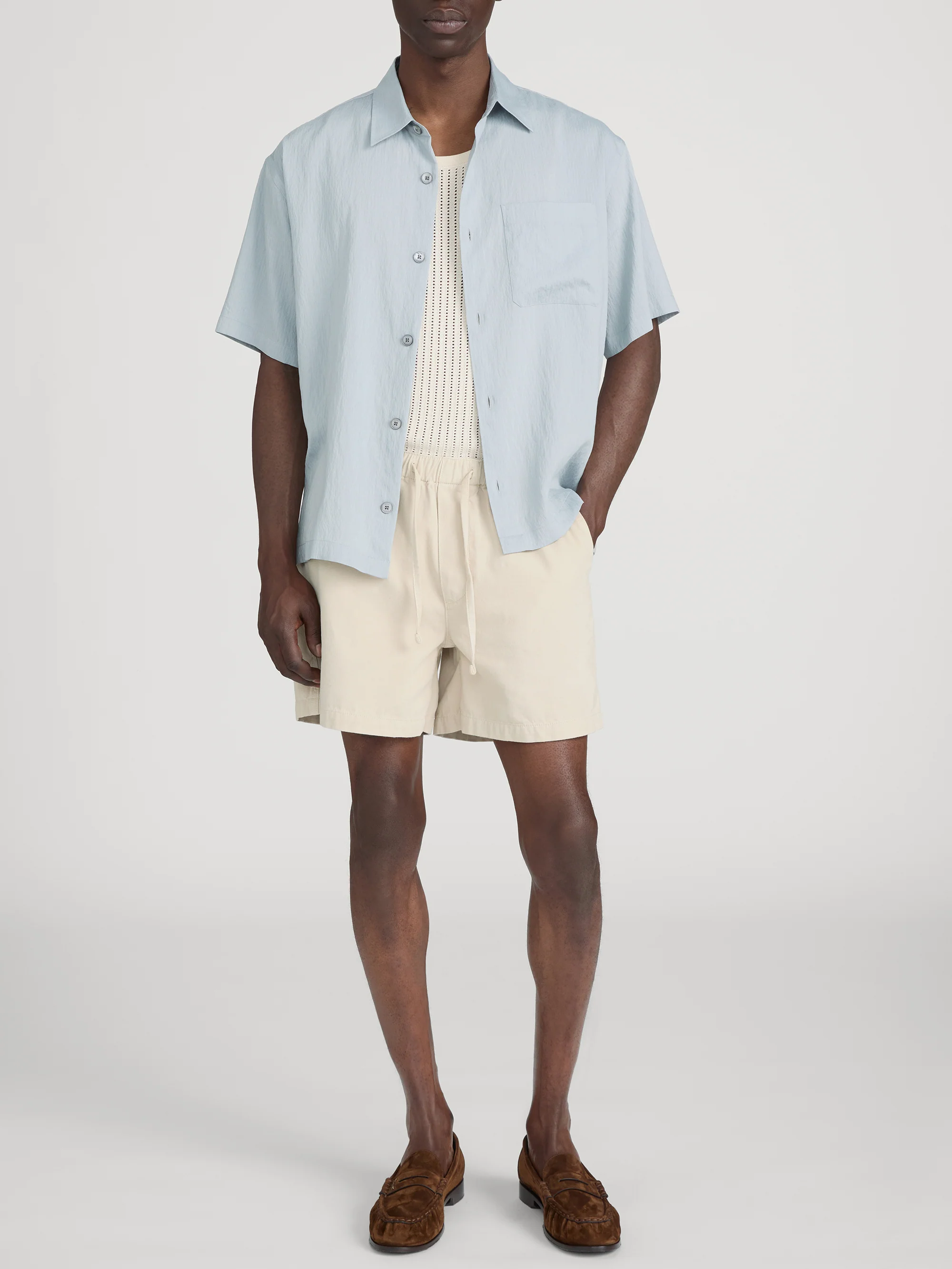 Drawstring Shorts -- Natural - Image 2
