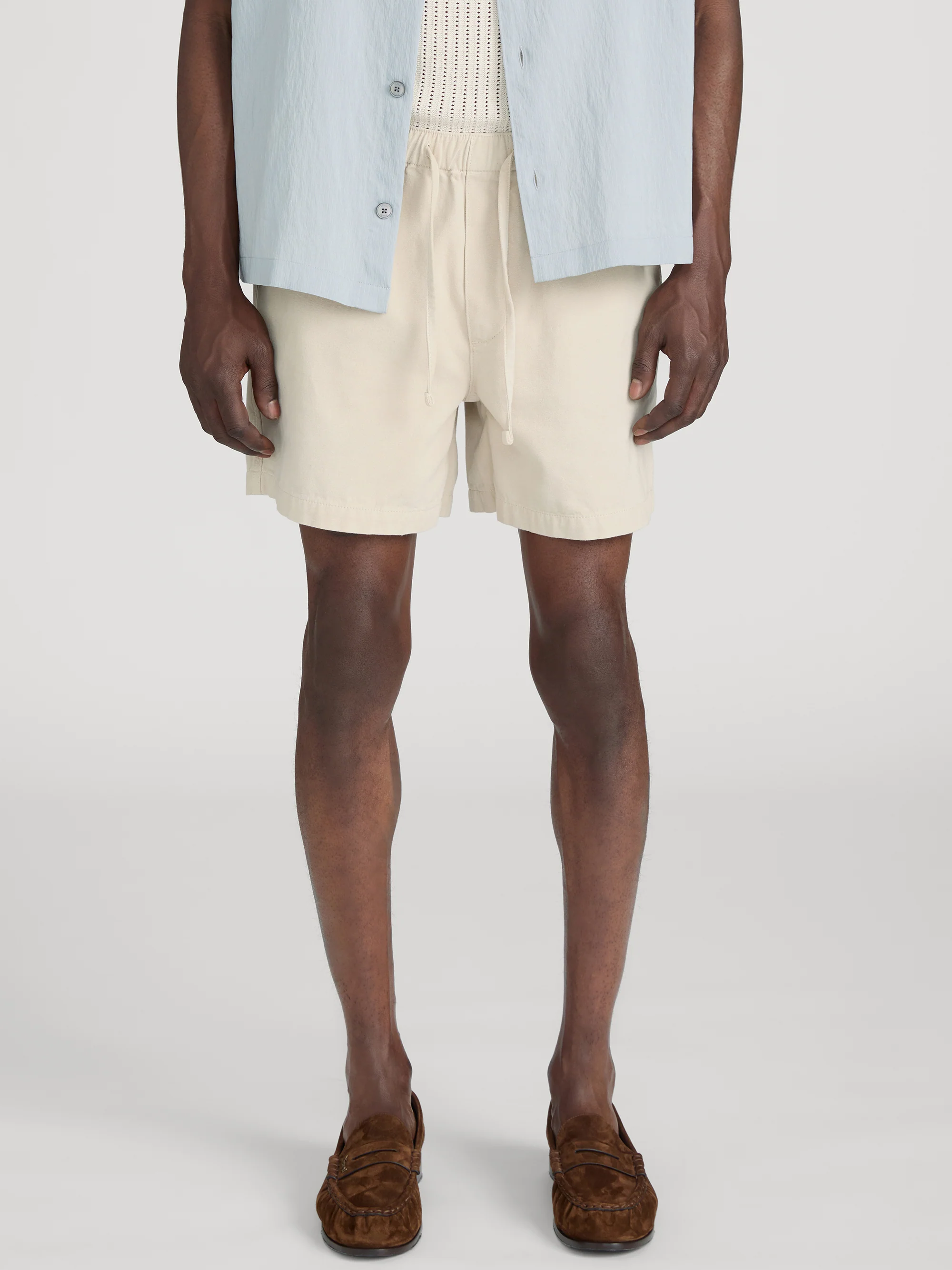 Drawstring Shorts -- Natural - Image 3