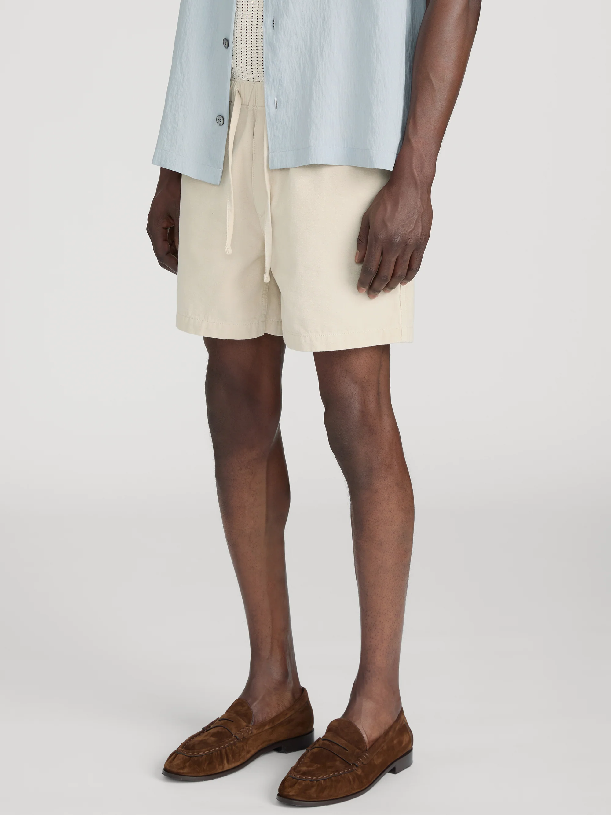 Drawstring Shorts -- Natural - Image 4