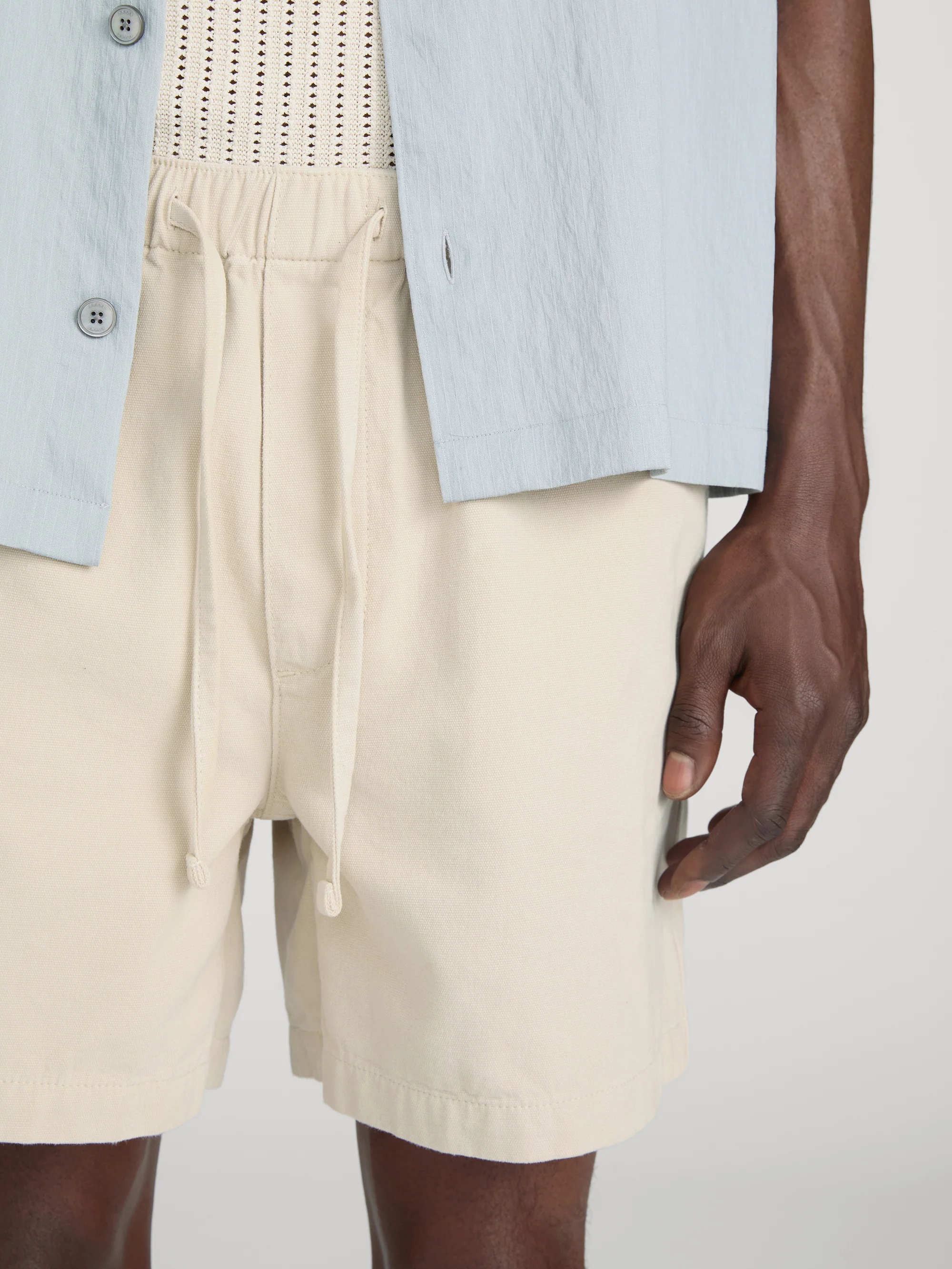 Drawstring Shorts -- Natural - Image 5