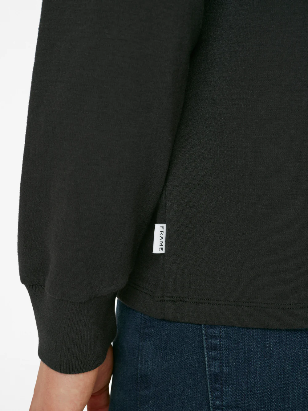 Duo Fold Long Sleeve Crew -- Noir - Image 5