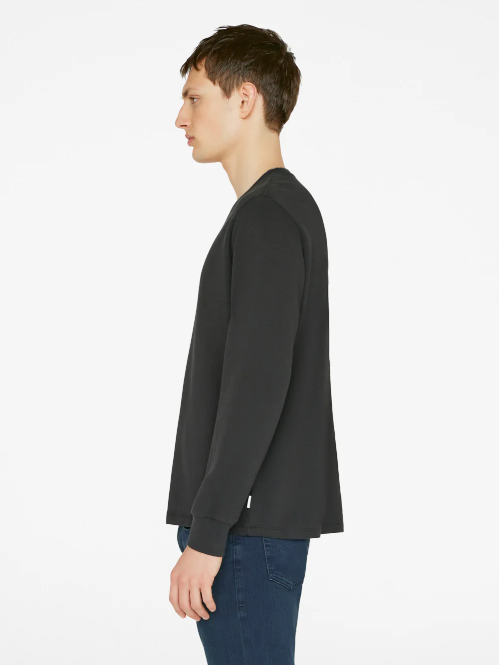Duo Fold Long Sleeve Crew -- Noir - Image 6
