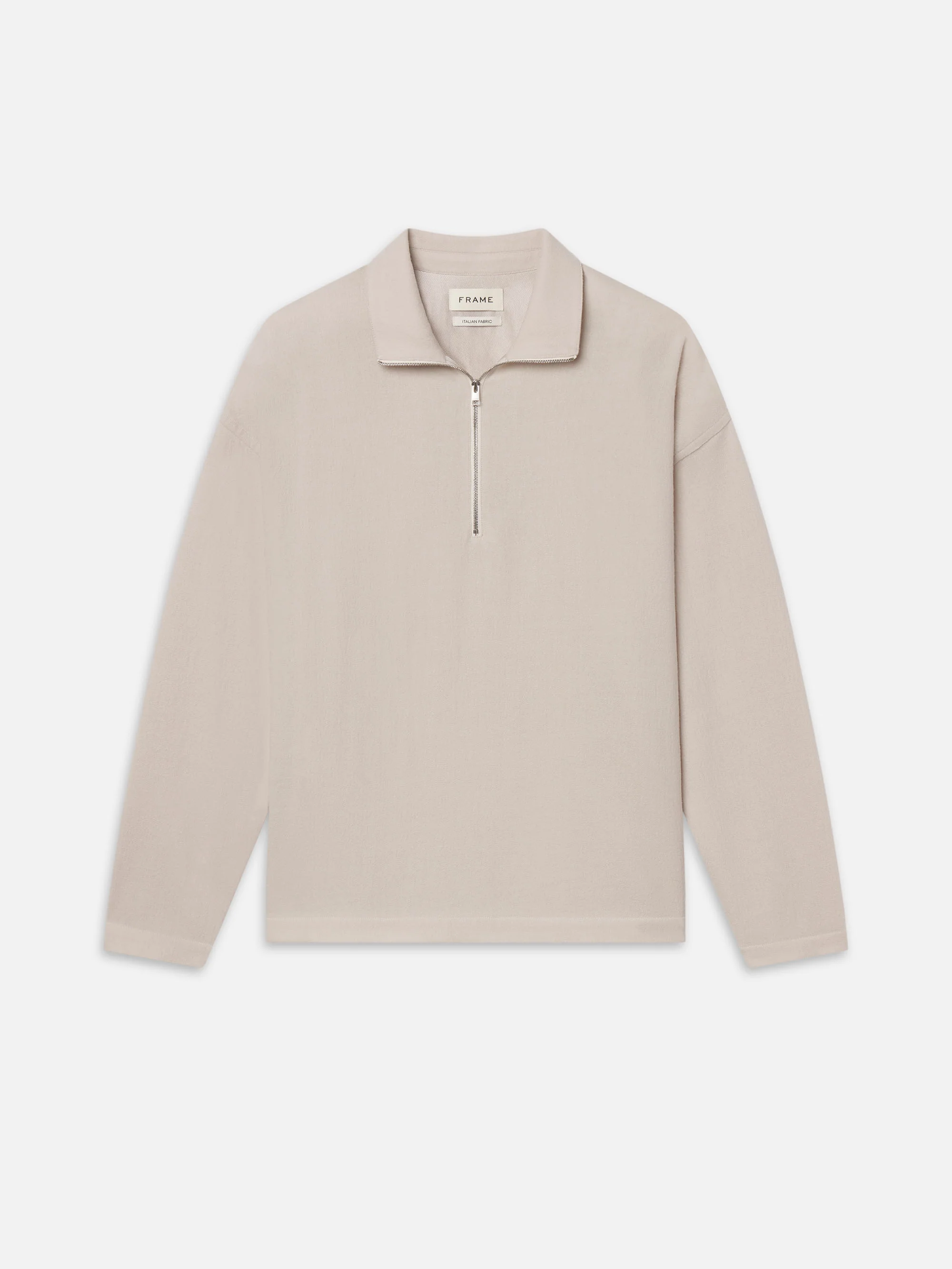 Half Zip Overshirt Jacket -- Light Taupe