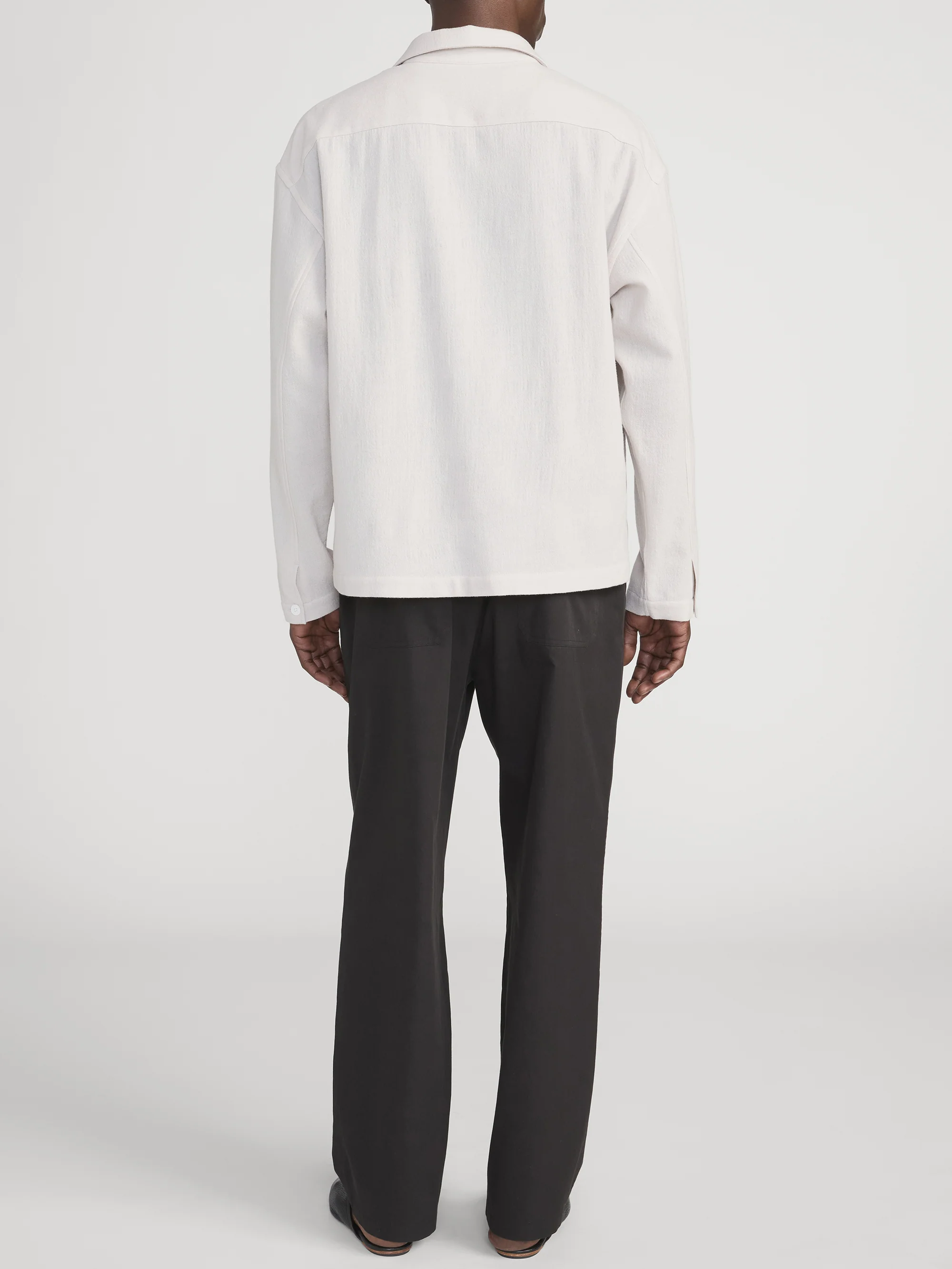 Half Zip Overshirt Jacket -- Light Taupe - Image 6