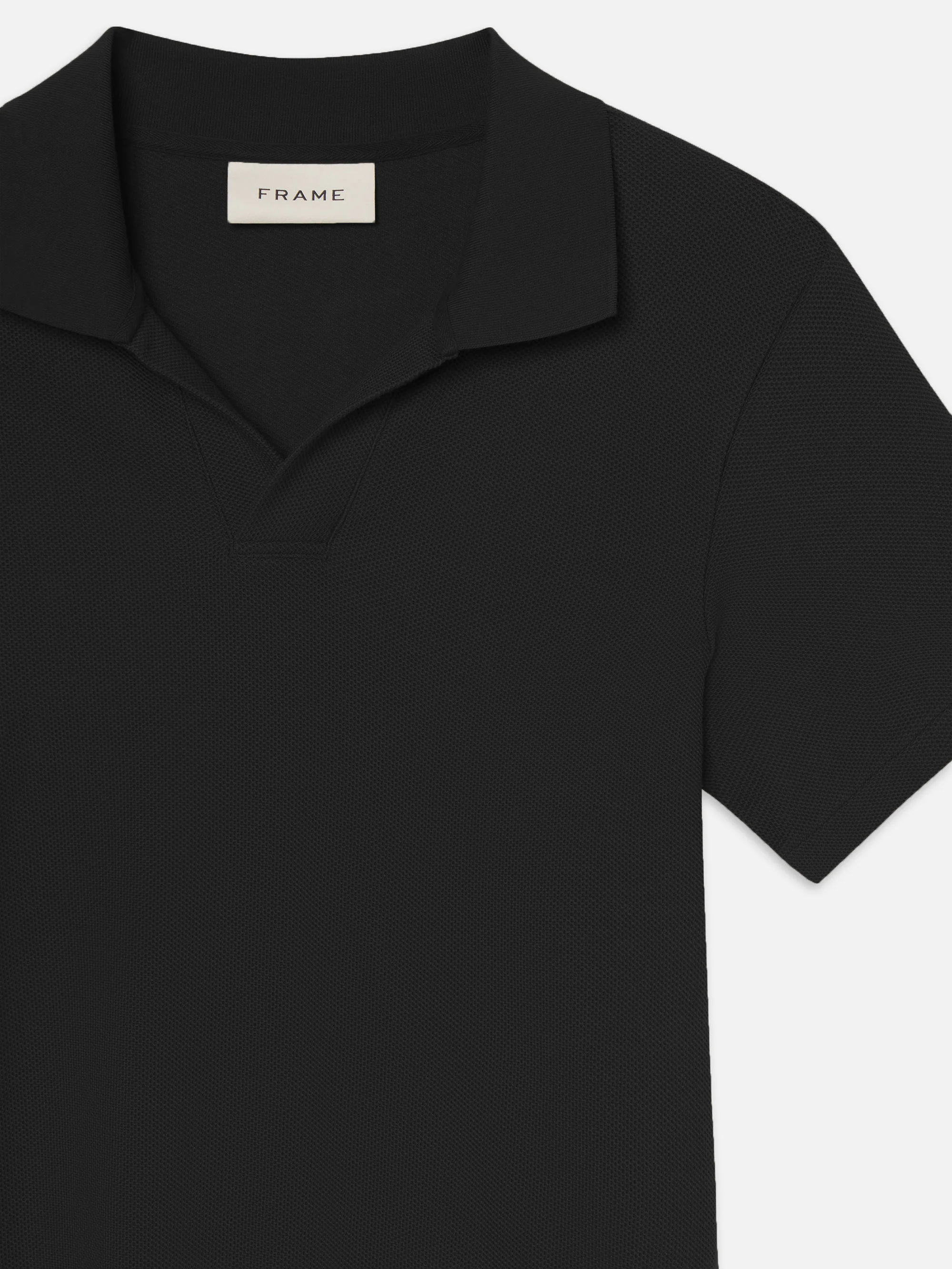 Jacquard Polo -- Black - Image 3