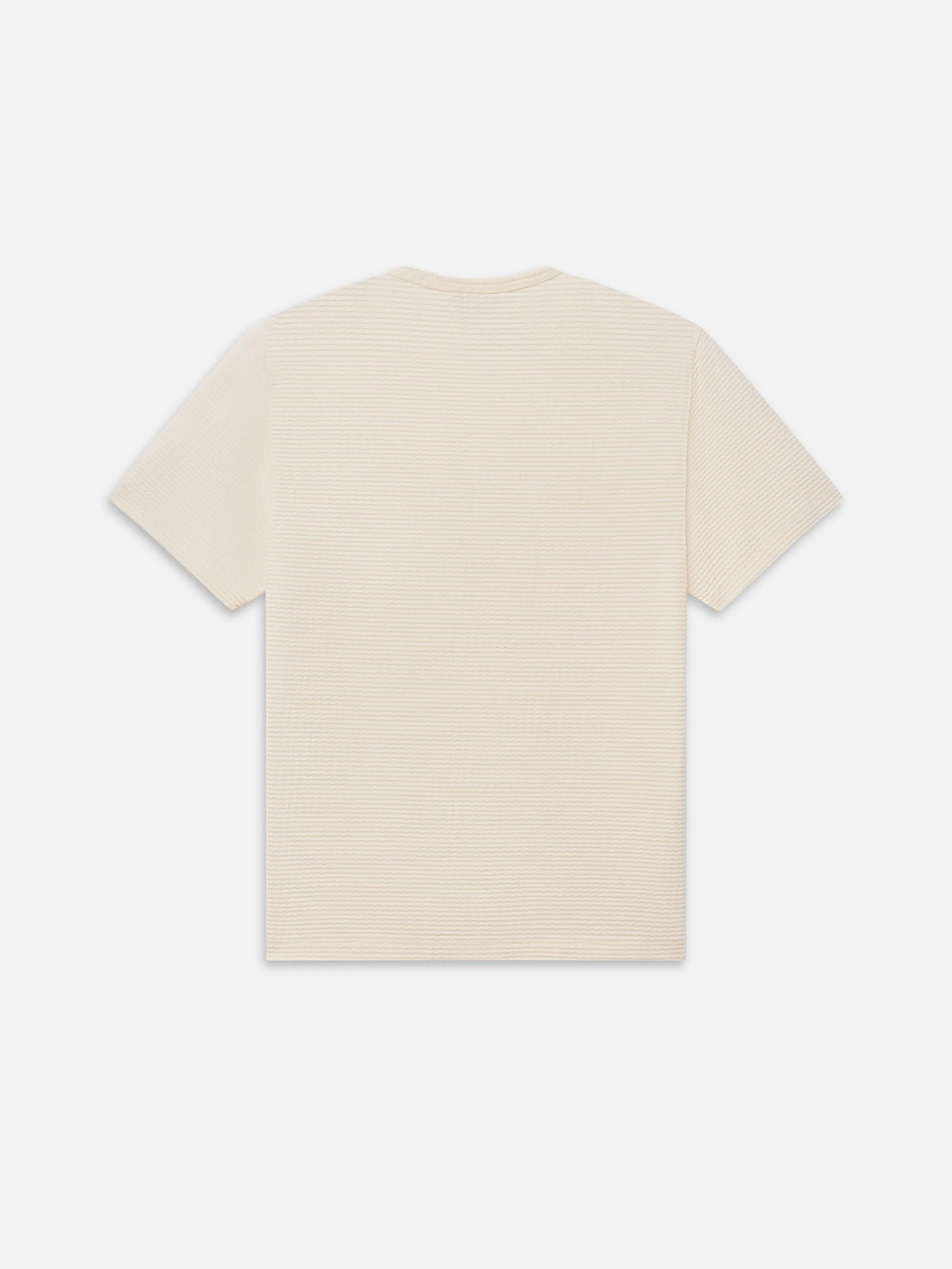 Jacquard Stripe Tee -- Cream - Image 2