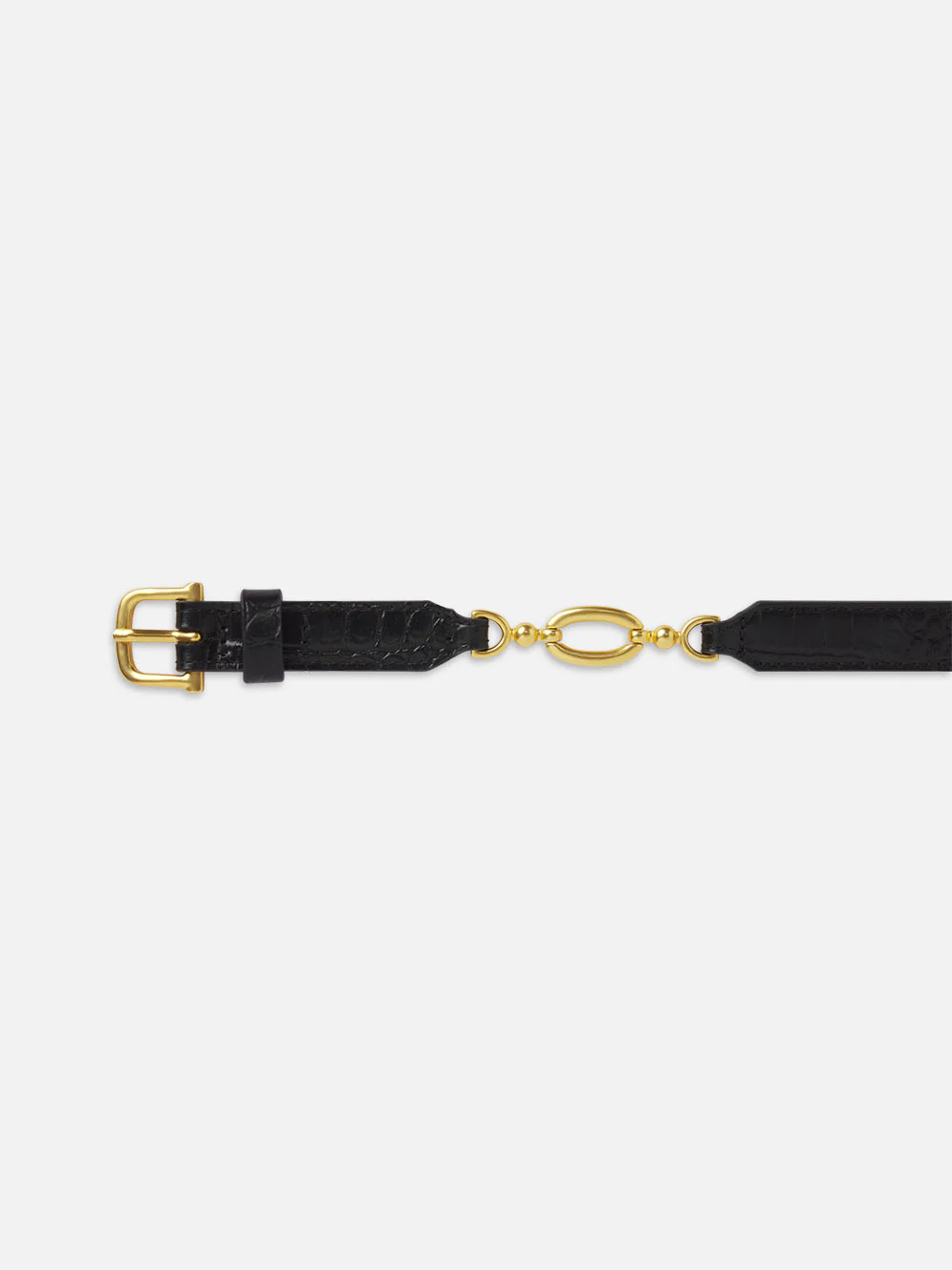 Jewelry Detail Belt -- Black Croc - Image 4