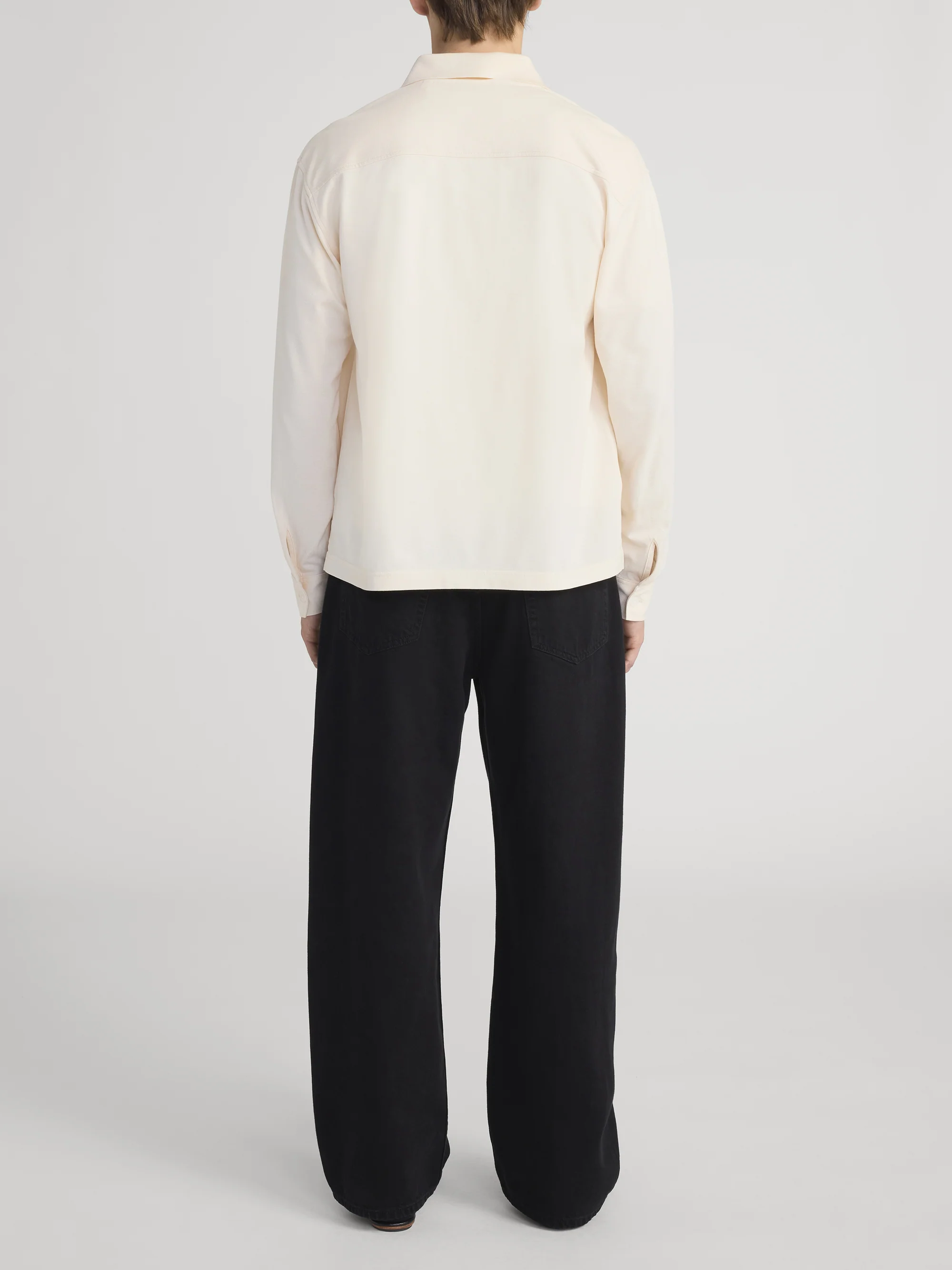 Button Down Pique Shirt -- Cream - Image 6