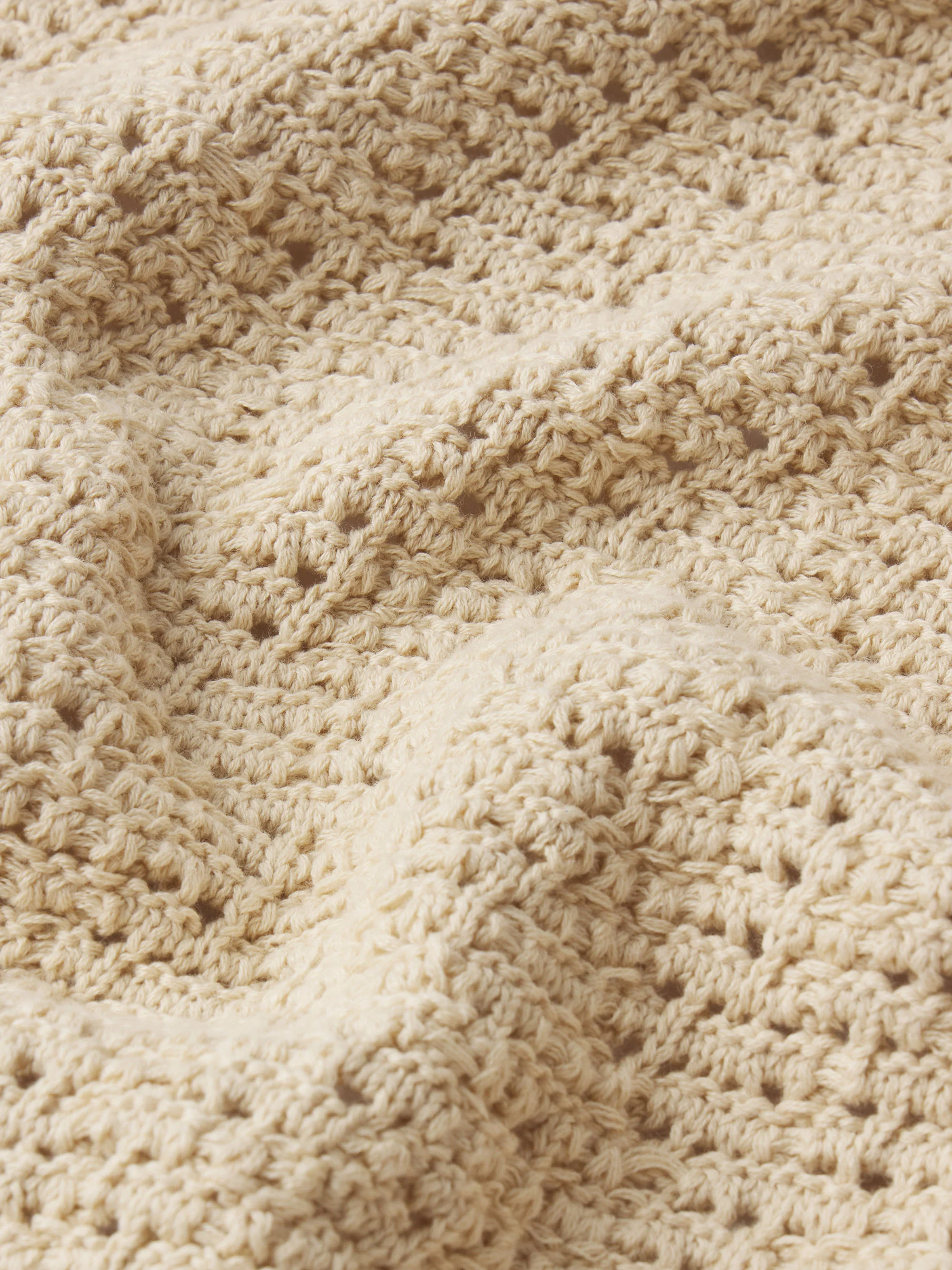 Crochet Sweater -- Light Stone - Image 7