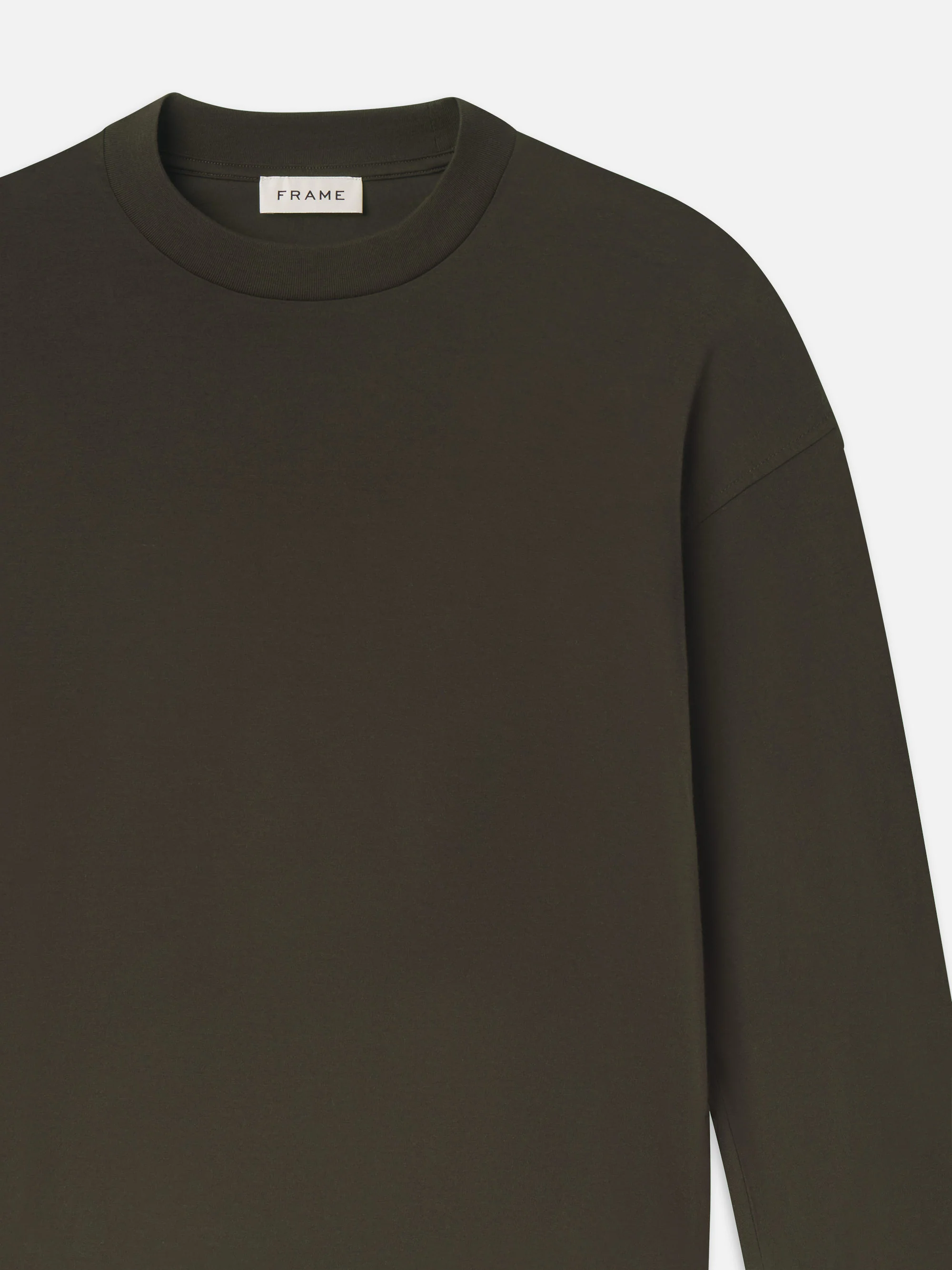 Light Cotton Long Sleeve Tee -- Chocolate Brown - Image 2