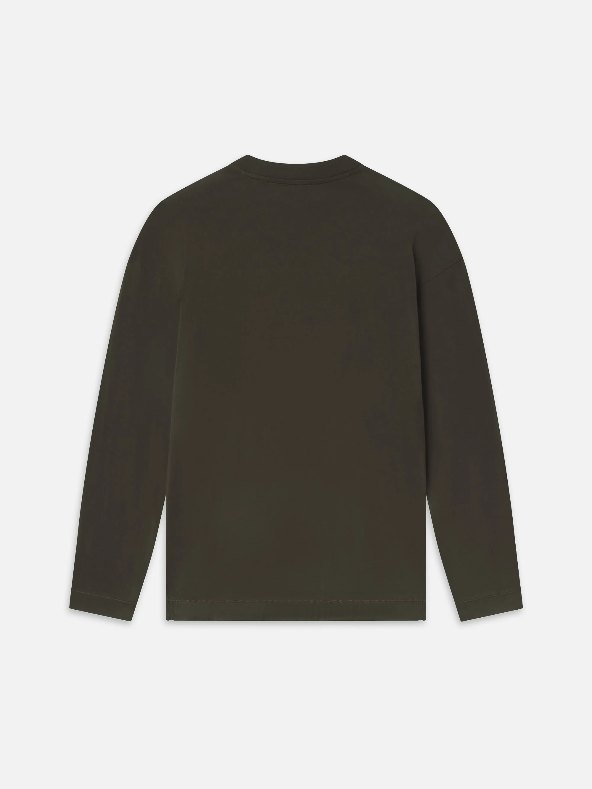Light Cotton Long Sleeve Tee -- Chocolate Brown - Image 3