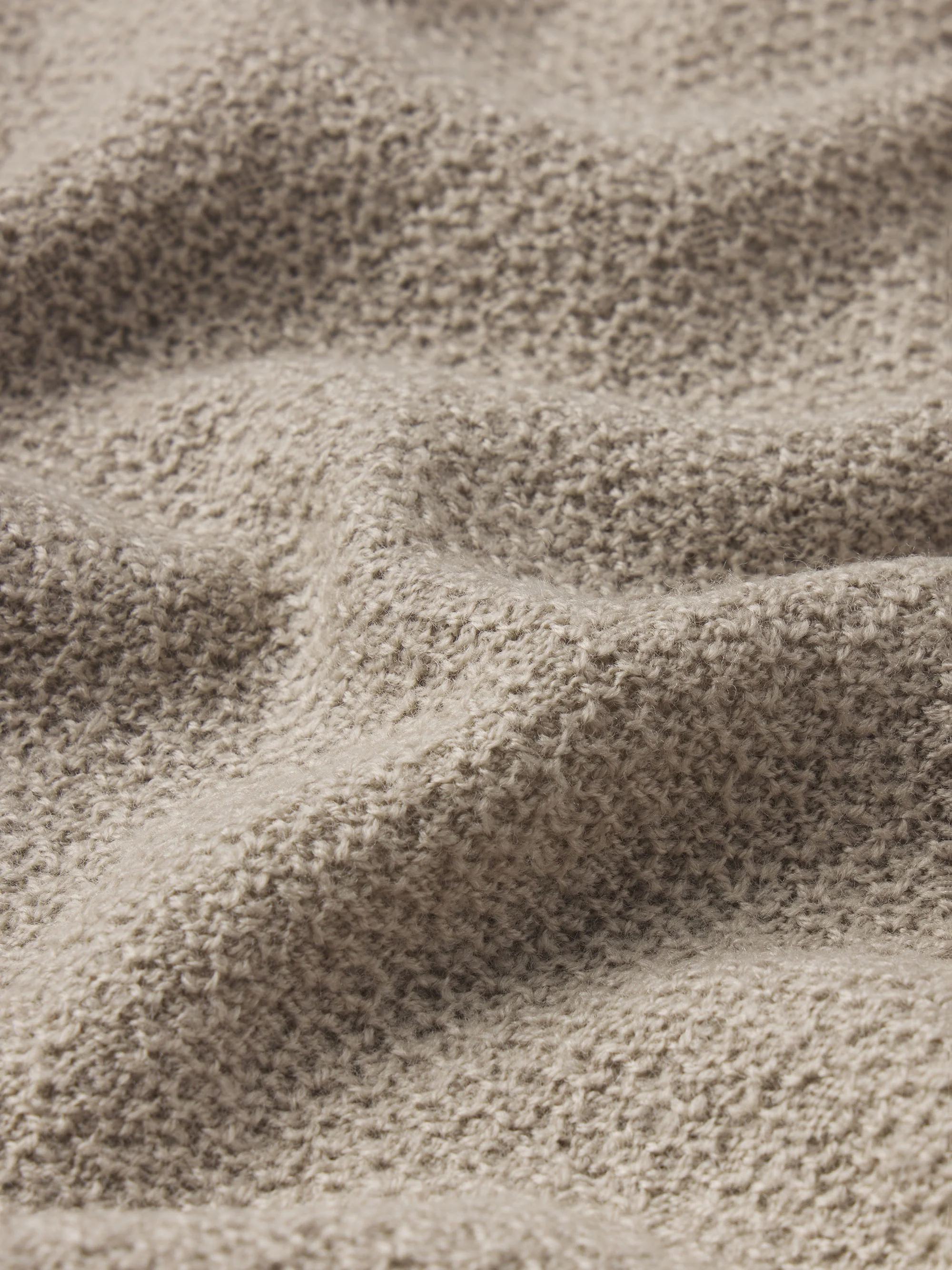 Long Sleeve Polo Sweater -- Warm Grey - Image 7