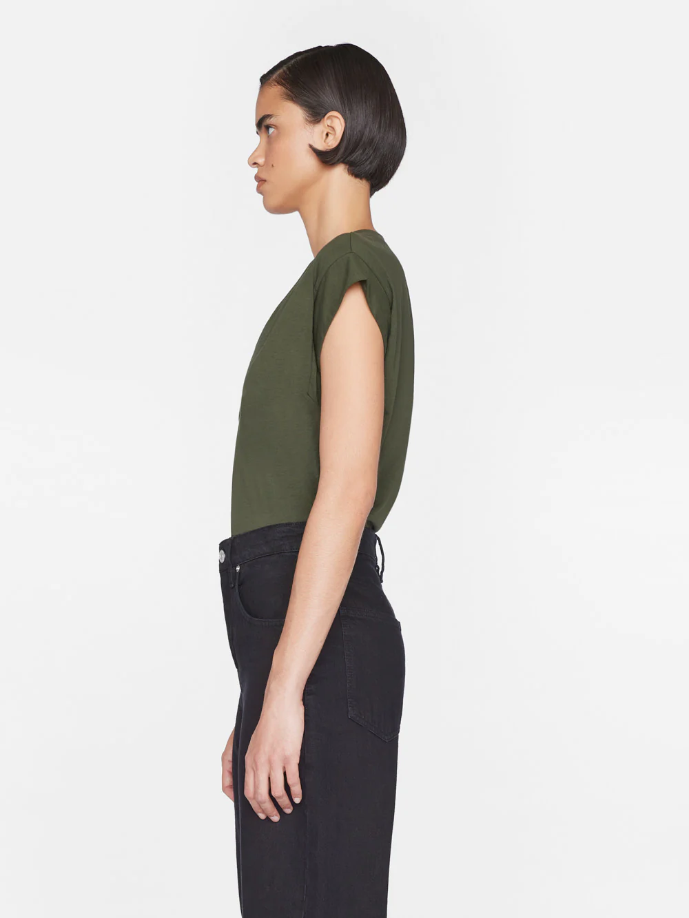 Le Mid Rise V Neck Tee -- Surplus - Image 6