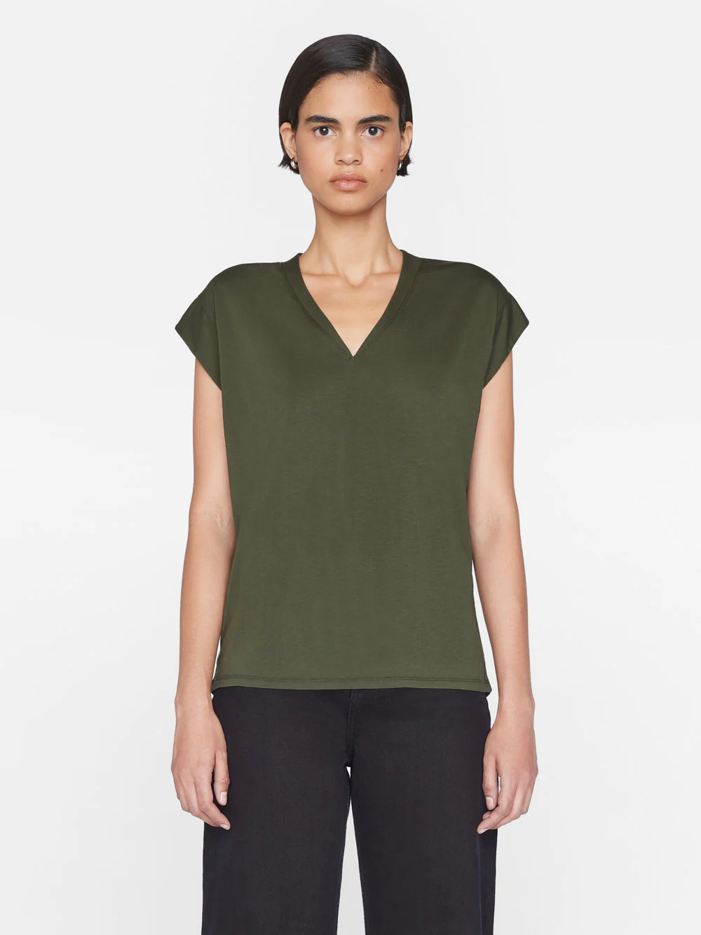 Le Mid Rise V Neck Tee -- Surplus - Image 8