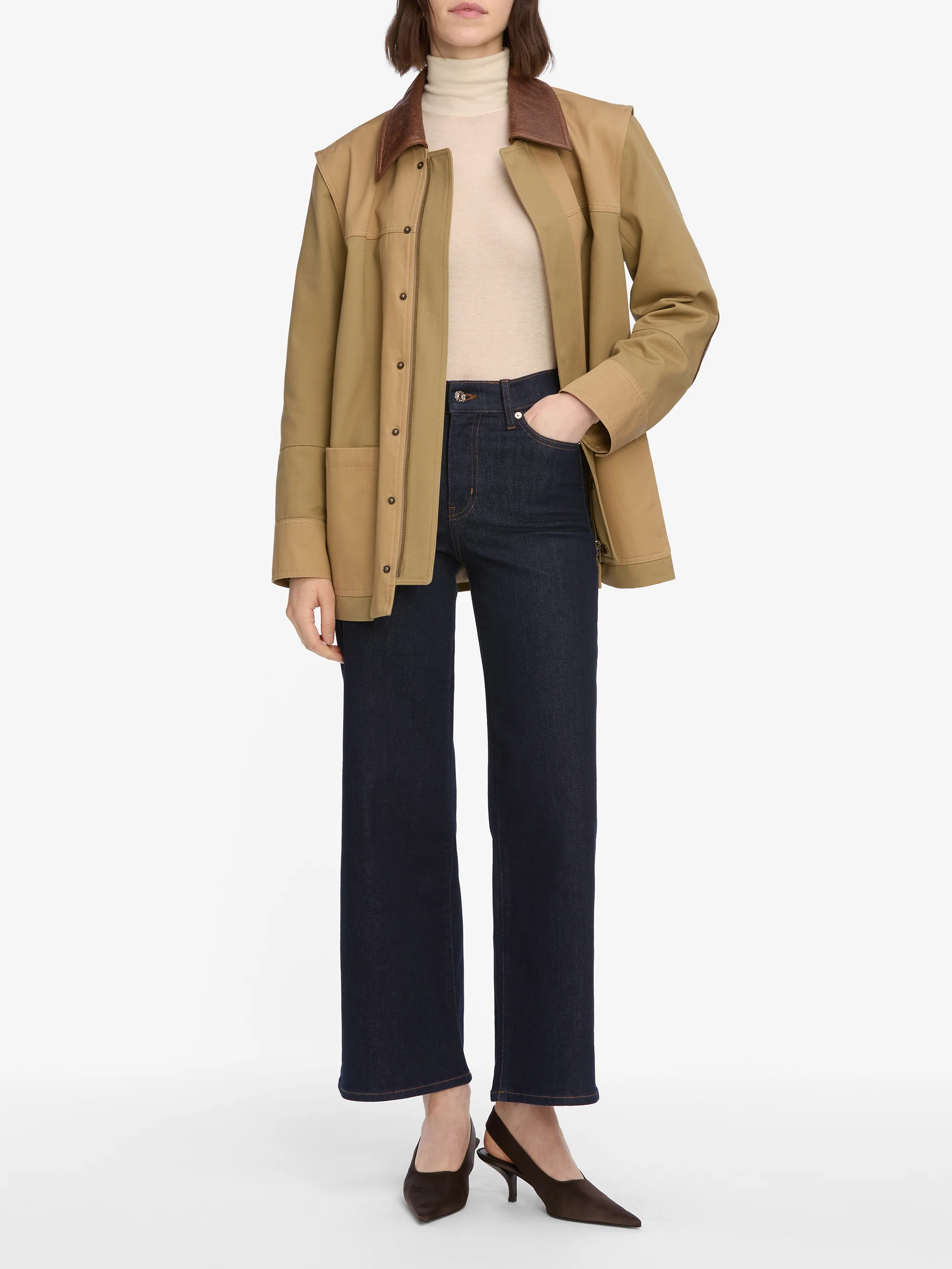 Le Slim Palazzo Crop -- Rinse - Image 2