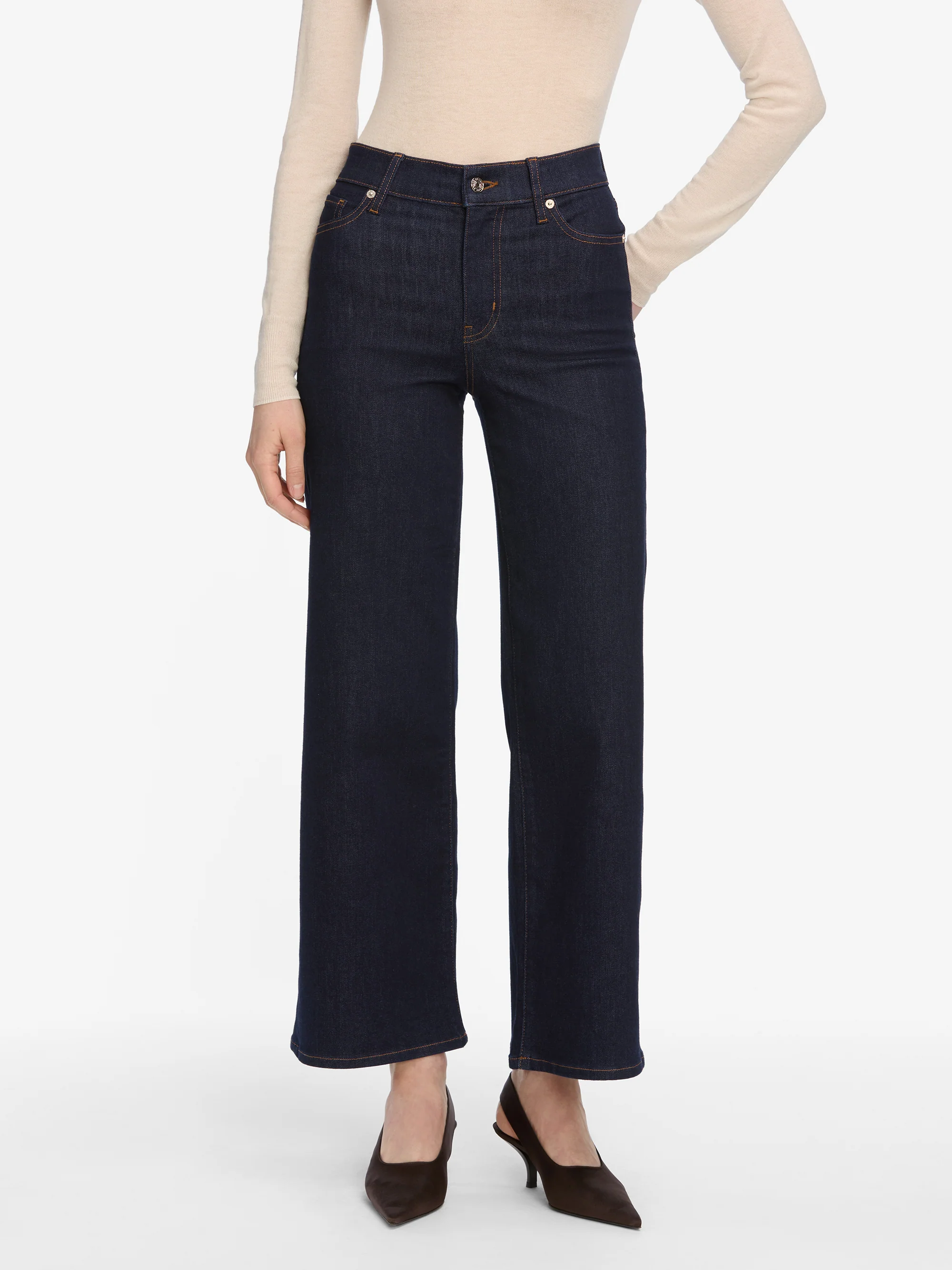 Le Slim Palazzo Crop -- Rinse - Image 3