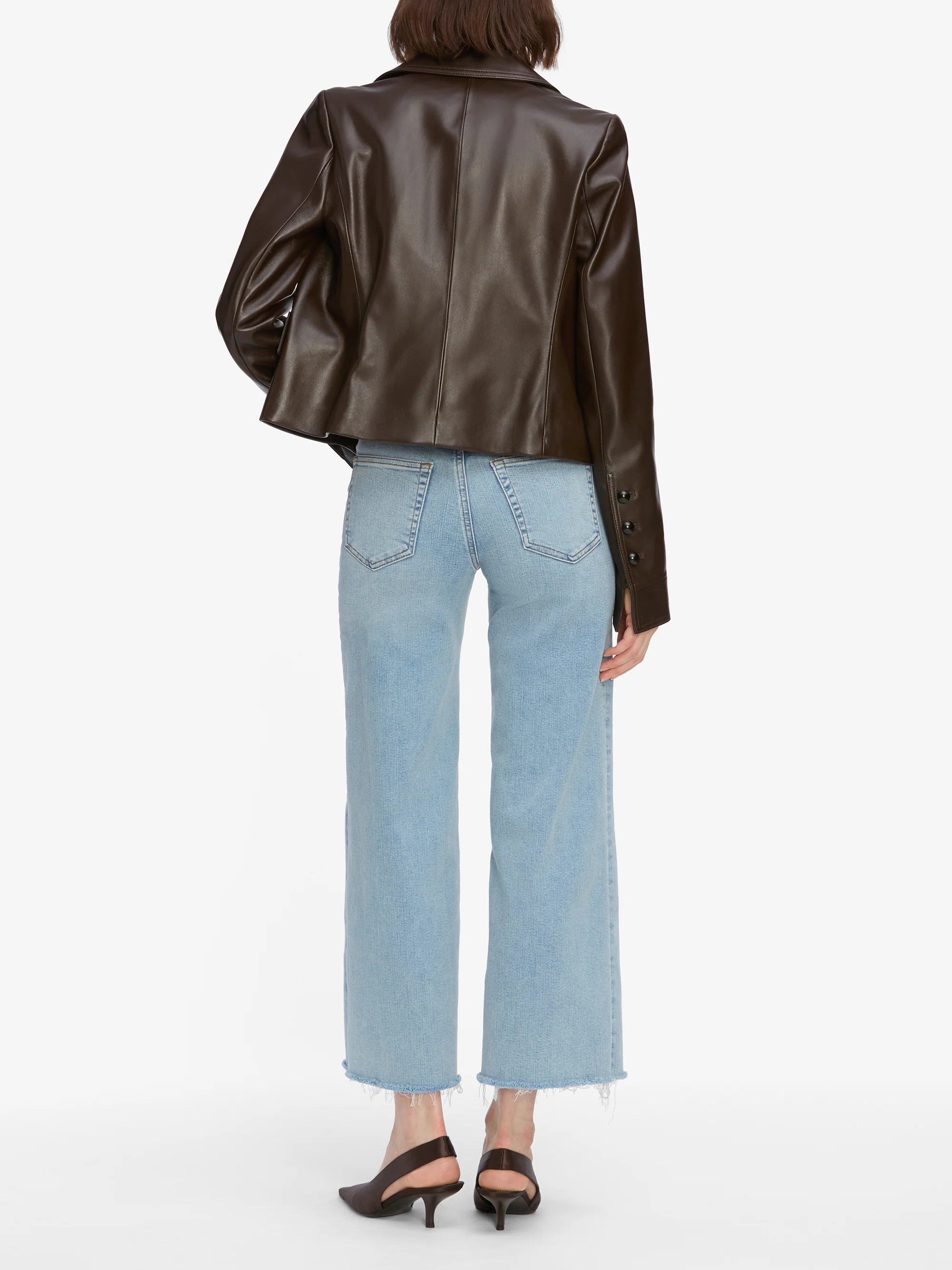 Le Slim Palazzo Crop -- Tribute Raw Fray - Image 6