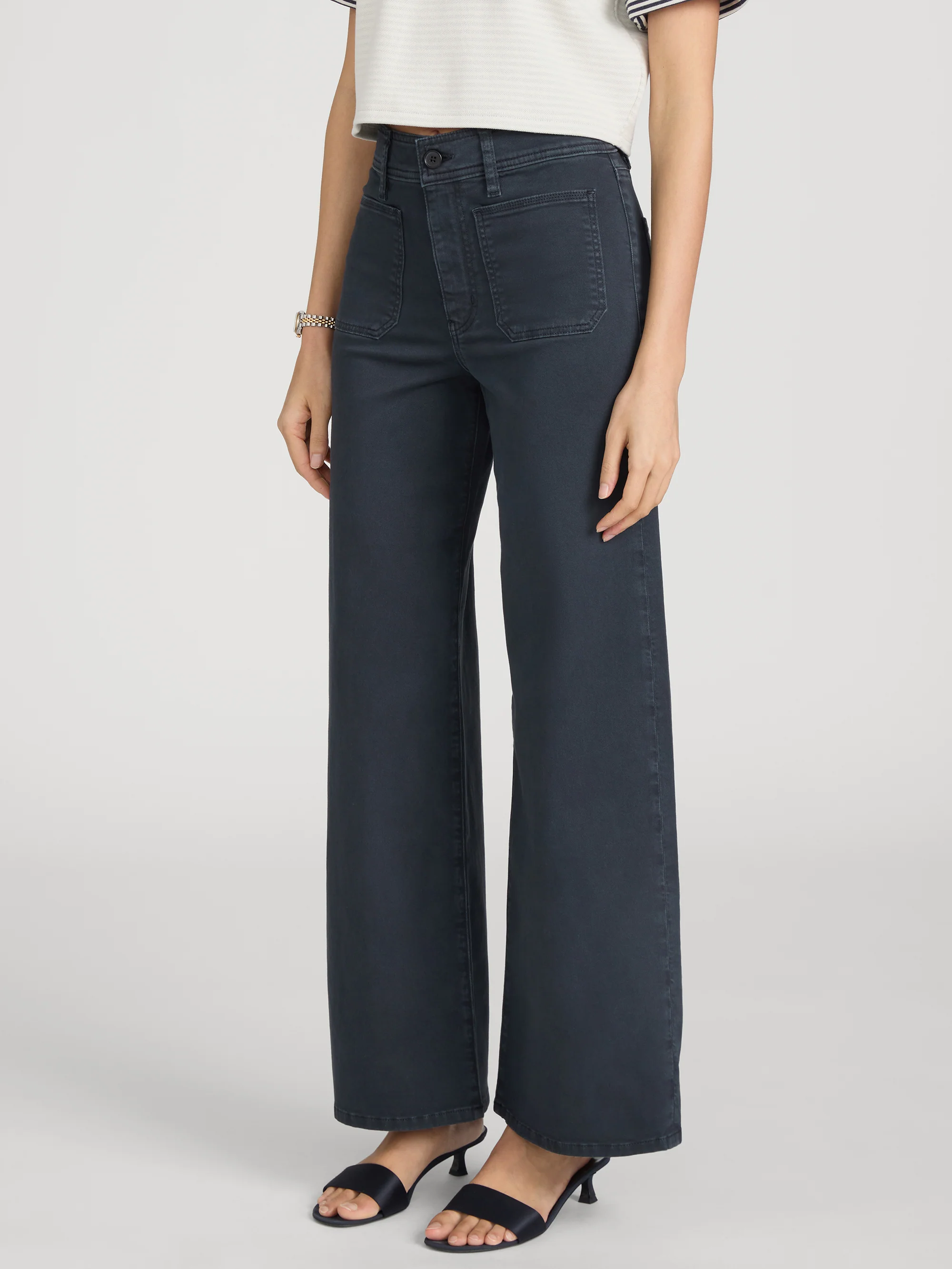 Le Slim Palazzo Harbor Pocket -- Navy - Image 4