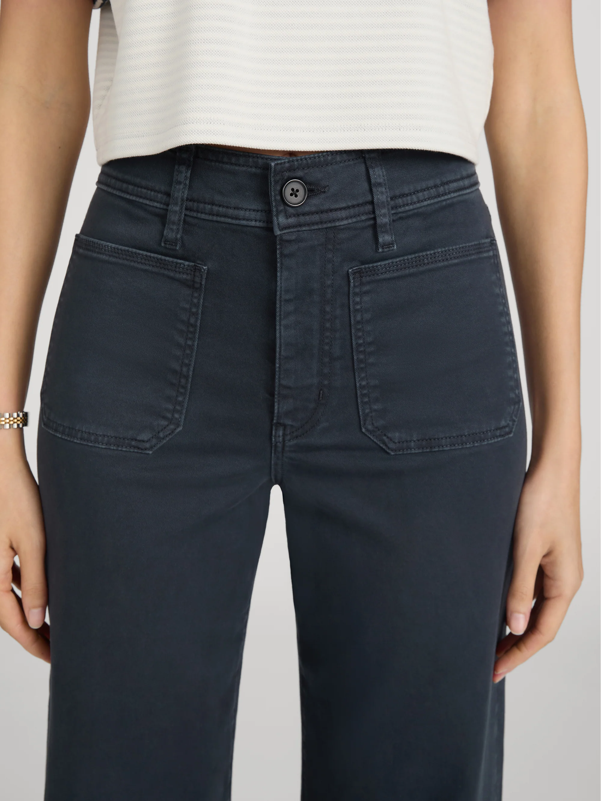 Le Slim Palazzo Harbor Pocket -- Navy - Image 5