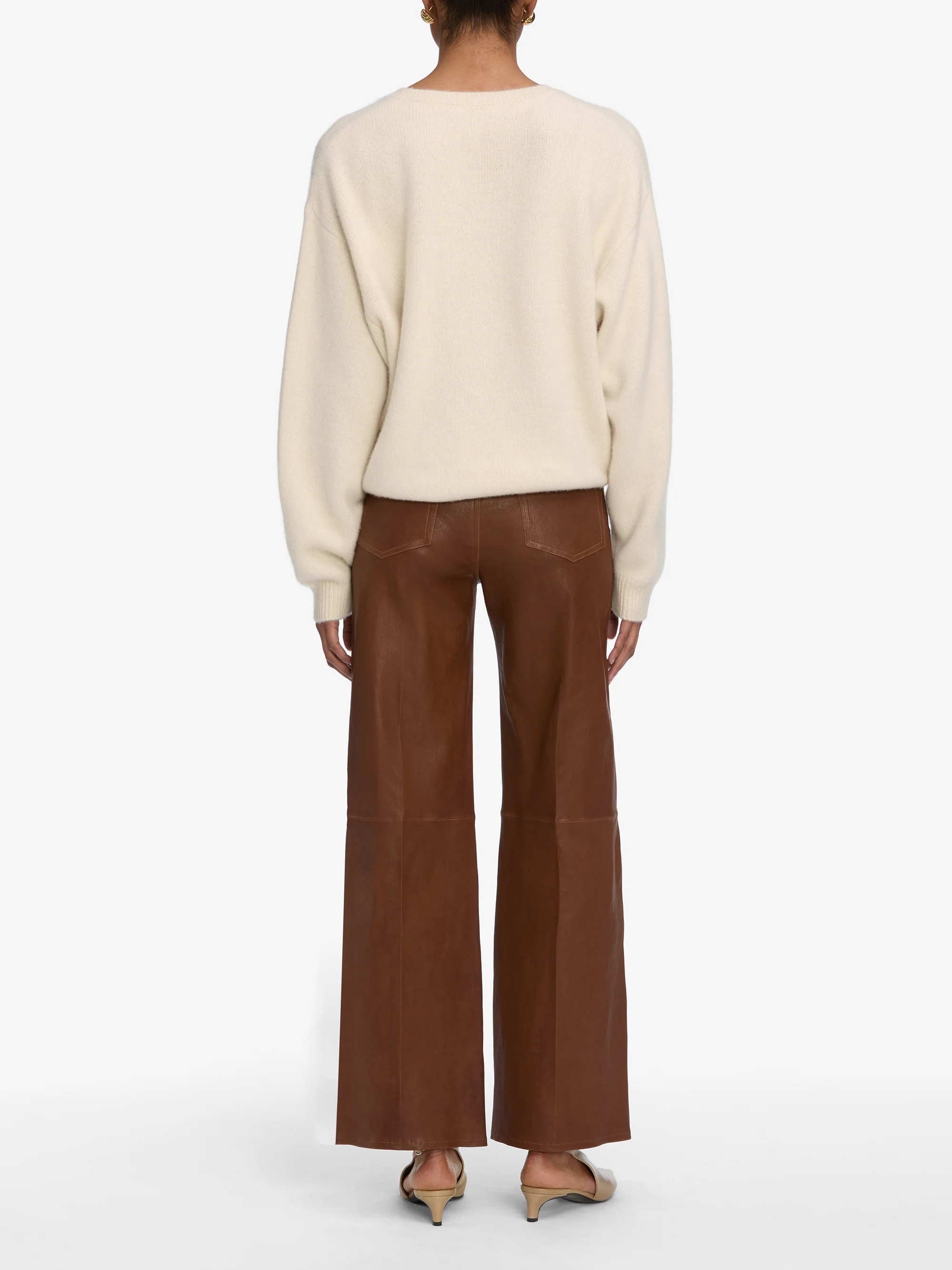 Le Slim Palazzo Leather -- Cedar - Image 6