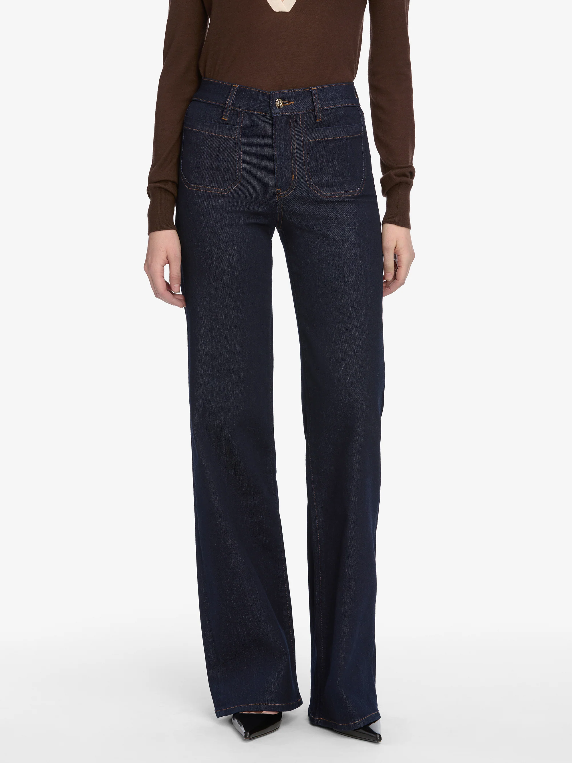 Le Slim Palazzo Long Modernist Pocket -- Rinse - Image 3